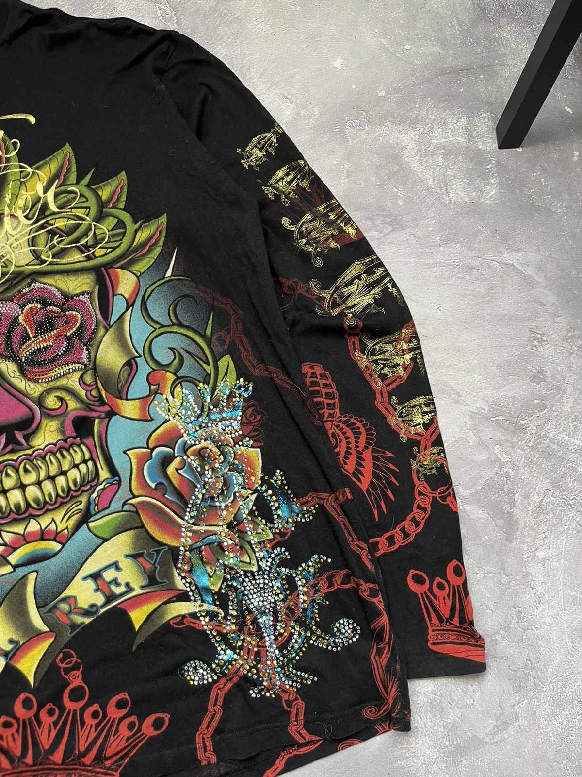 Christian Audigier Christian Audigier Y2K Vintage Long Sleeve Shirt (ed hardy) Size US XL / EU 56 / 4 - 4 Thumbnail