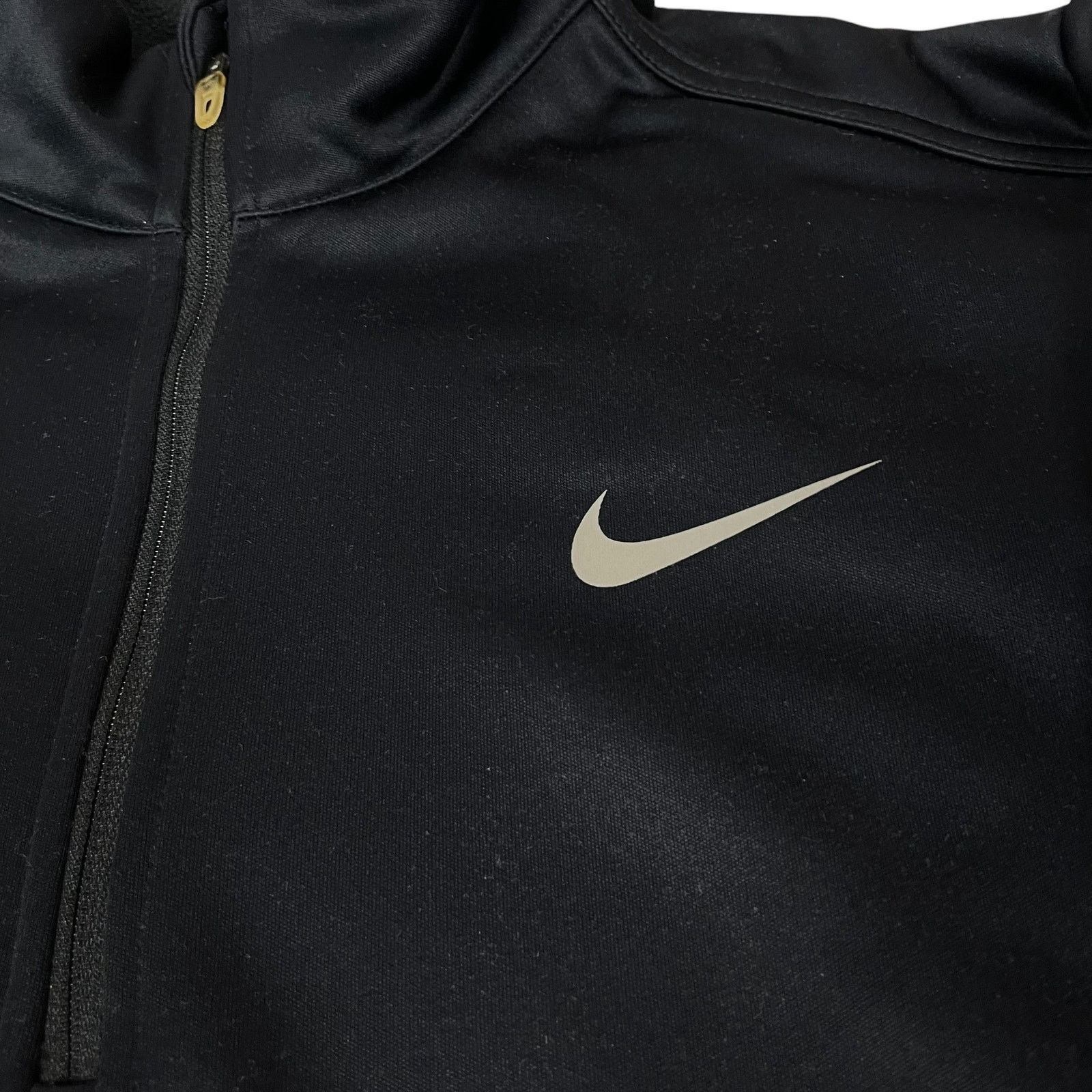 Nike × Vintage Nike Men's Black Swoosh Long Sleeve Quarter Zip Jacket Small Size US S / EU 44-46 / 1 - 3 Thumbnail