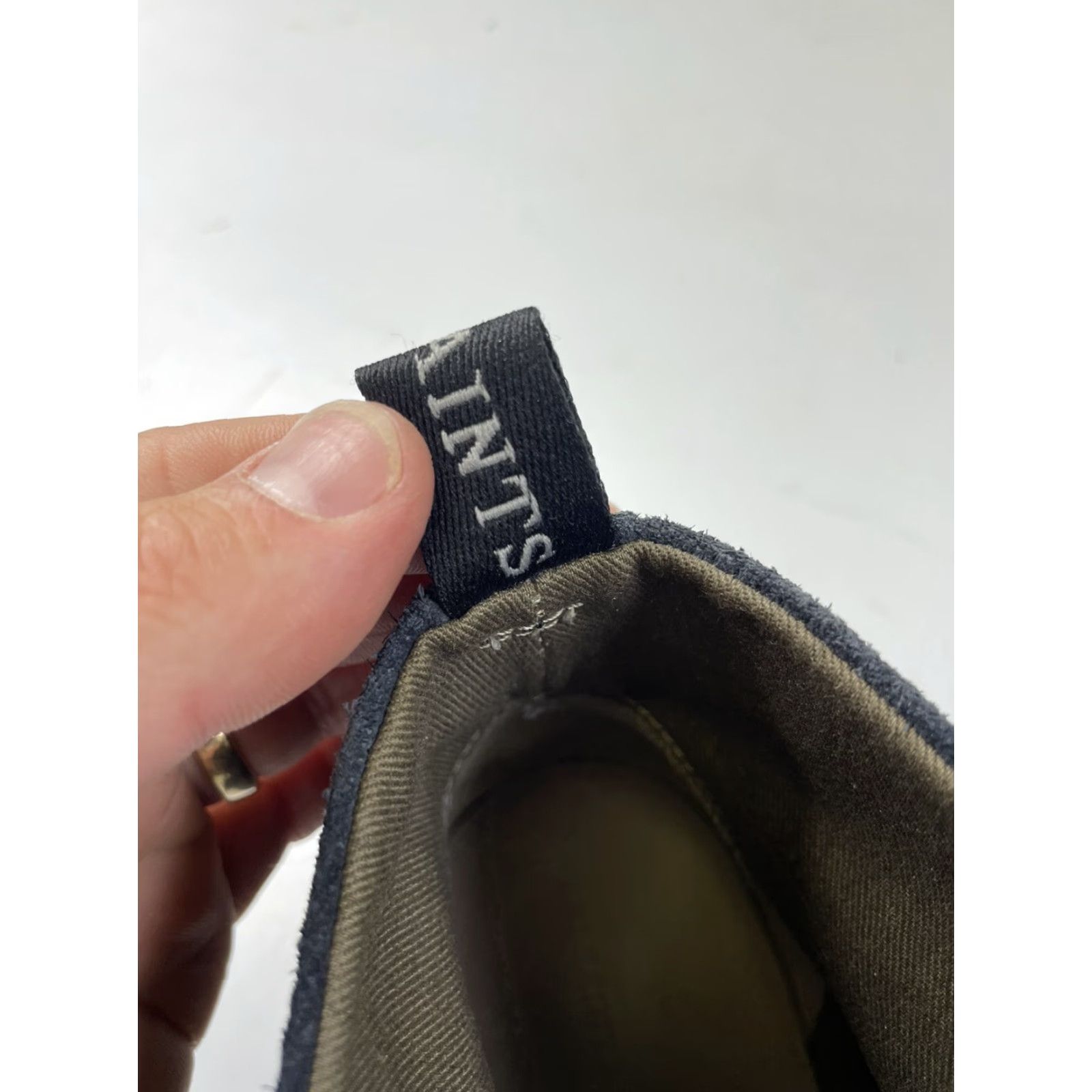 Allsaints AllSaints Men Boots Chukka Suede Lace Up Navy Blue 9US 42EU Ankle Shaft Solid Pattern Leather Insole Modern Vintage: No Size US 9 / EU 42 - 5 Thumbnail