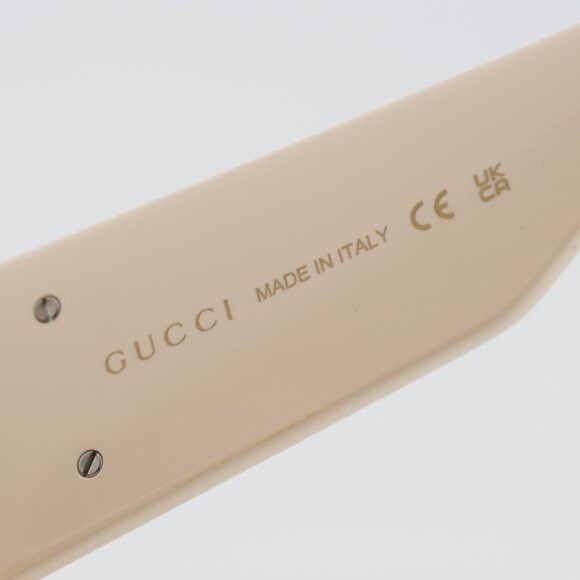 Gucci Gucci GG1950S 004 Sunglasses Ivory Shield Frame, Brown Lense Size ONE SIZE - 9 Thumbnail