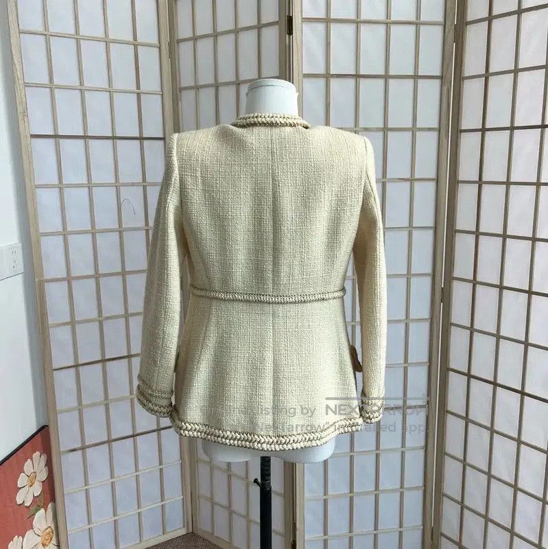 Chanel Chanel Off-White Wool Women's Jacket . Size S / US 4 / IT 40 - 2 Thumbnail