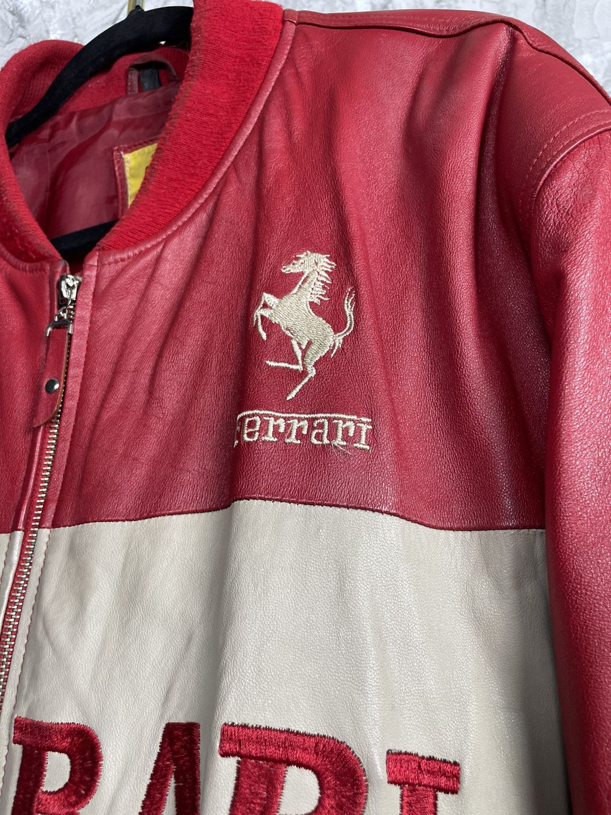 Ferrari Vintage Ferrari 1996 Formula 1 Rare Moto Leather Jacket Y2K Size US XL / EU 56 / 4 - 13 Thumbnail