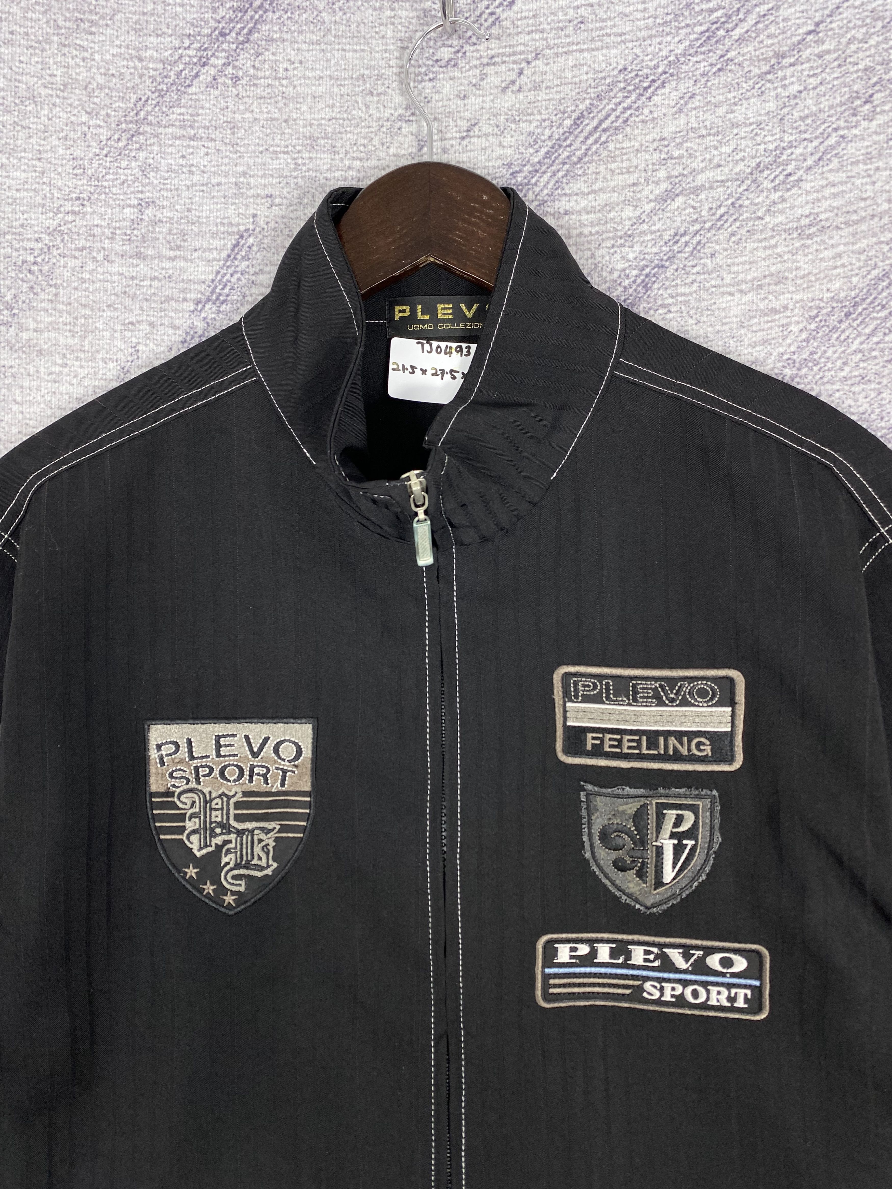 Japanese Brand Vintage Plevo Uomo Zip Up Half Sleeve Jacket Size US M / EU 48-50 / 2 - 2 Thumbnail