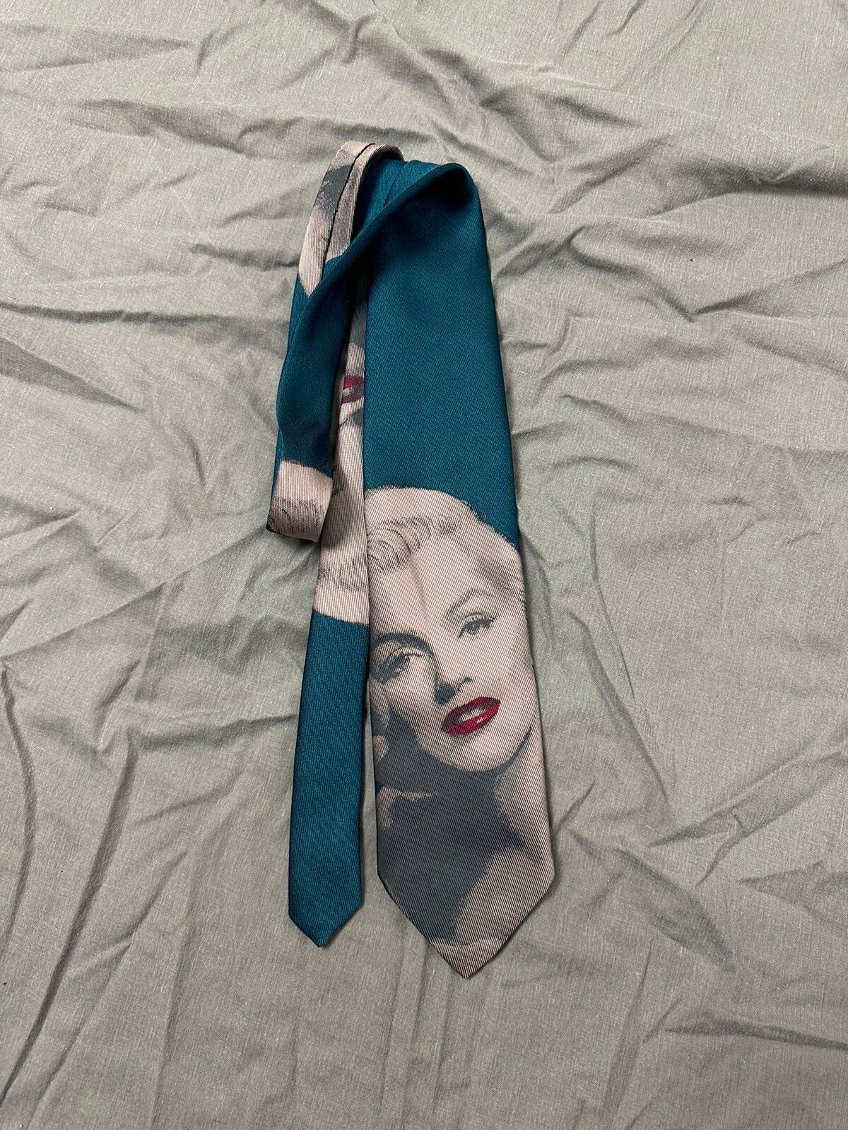 Pre-owned Vintage Marilyn Monroe Tie In Green