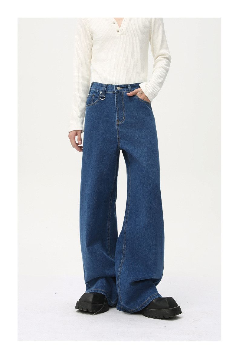 Japanese Brand × Jean Japanese retro cleanfit solid color wide-leg casual jeans Size US 32 / EU 48 - 2 Thumbnail