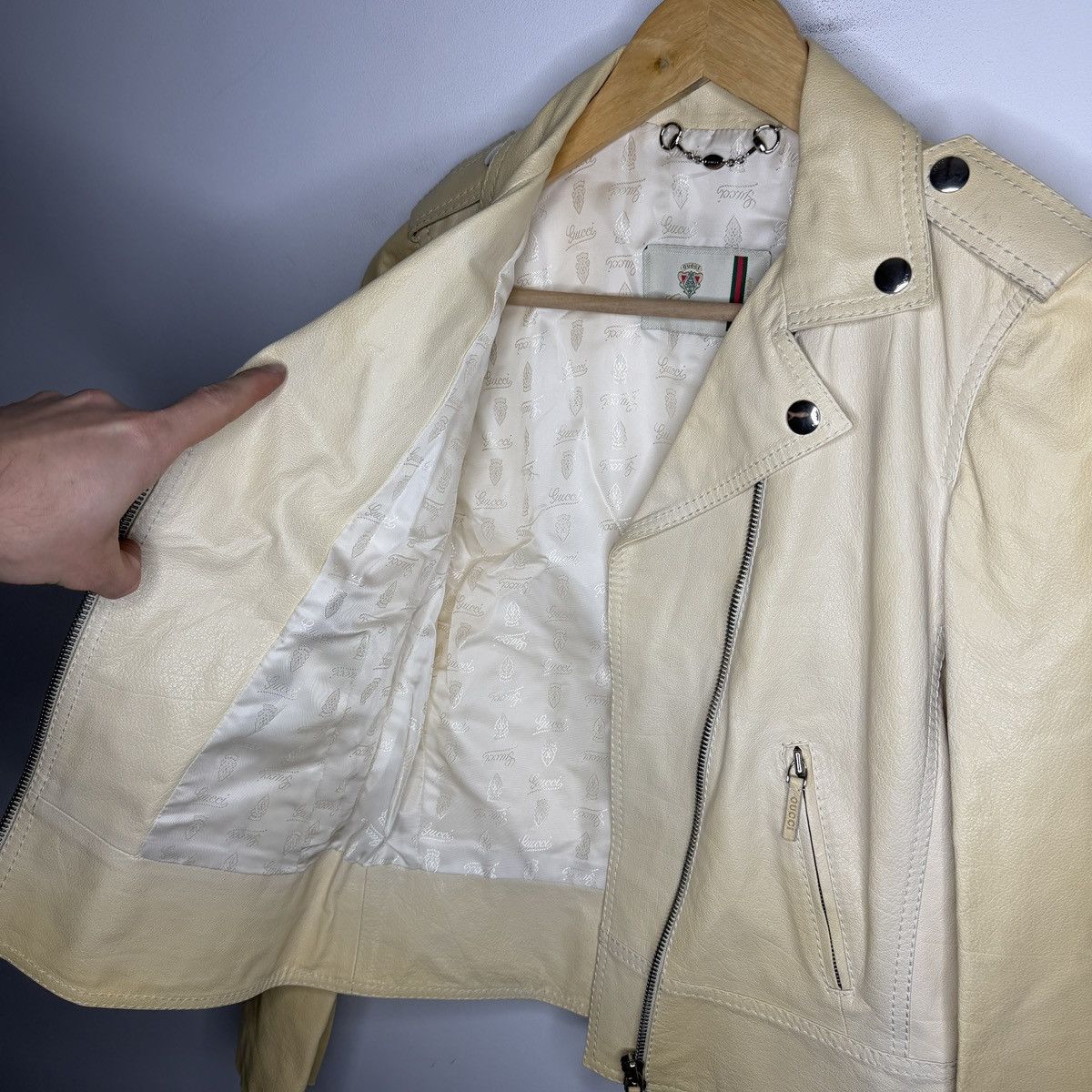 Gucci Gucci Leather Jacket Biker by Tom Ford Y2K Size XS / US 0-2 / IT 36-38 - 11 Thumbnail