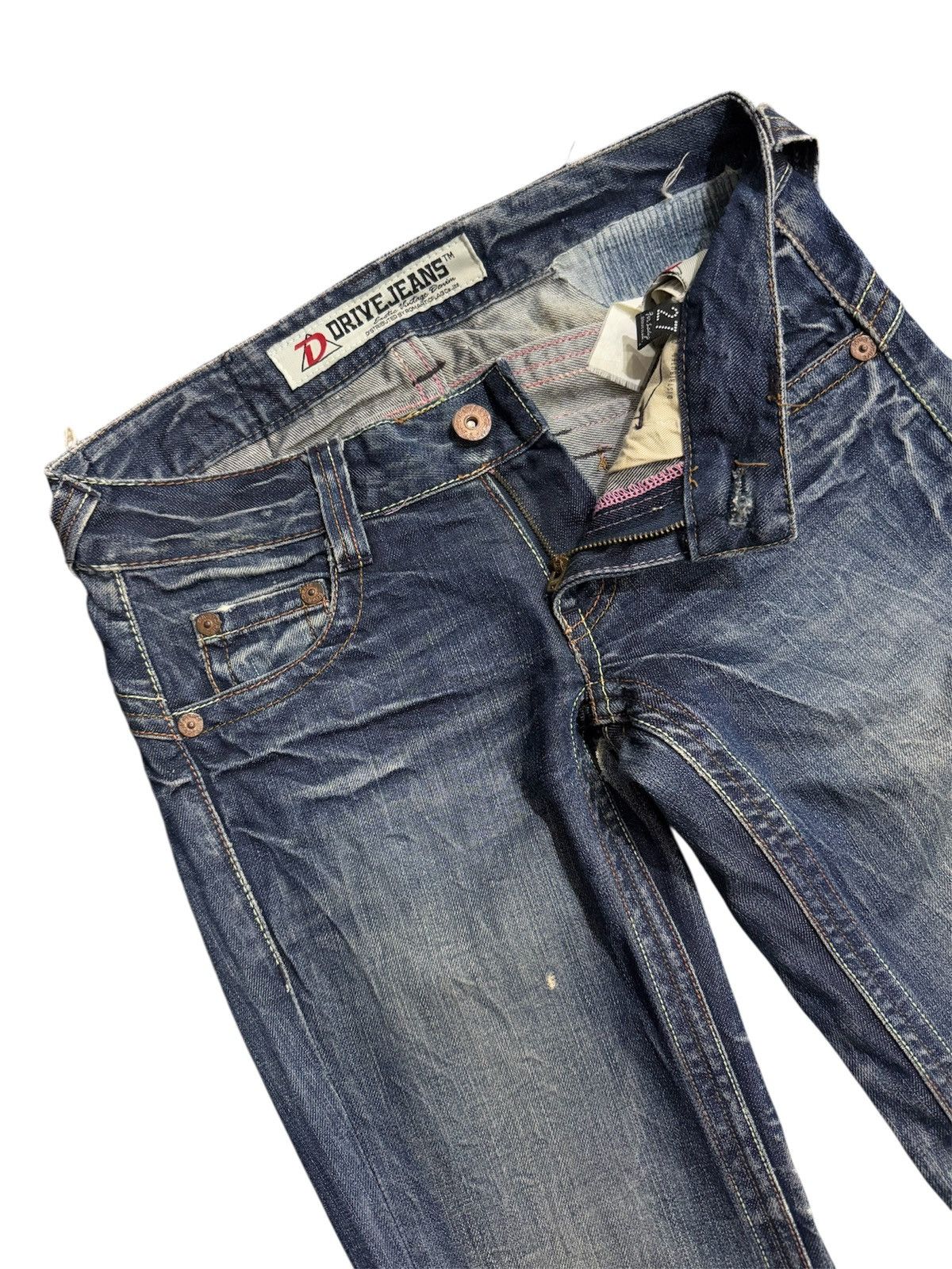 Japanese Brand DRIVE JEANS FLARED BOOTCUT JEANS Size 29" - 3 Thumbnail