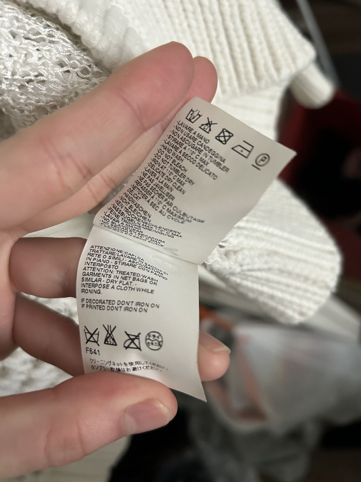 Maison Margiela Maison Margiela MM6 White Cotton Knit Mesh Cardigan Sweater Size M / US 6-8 / IT 42-44 - 5 Thumbnail