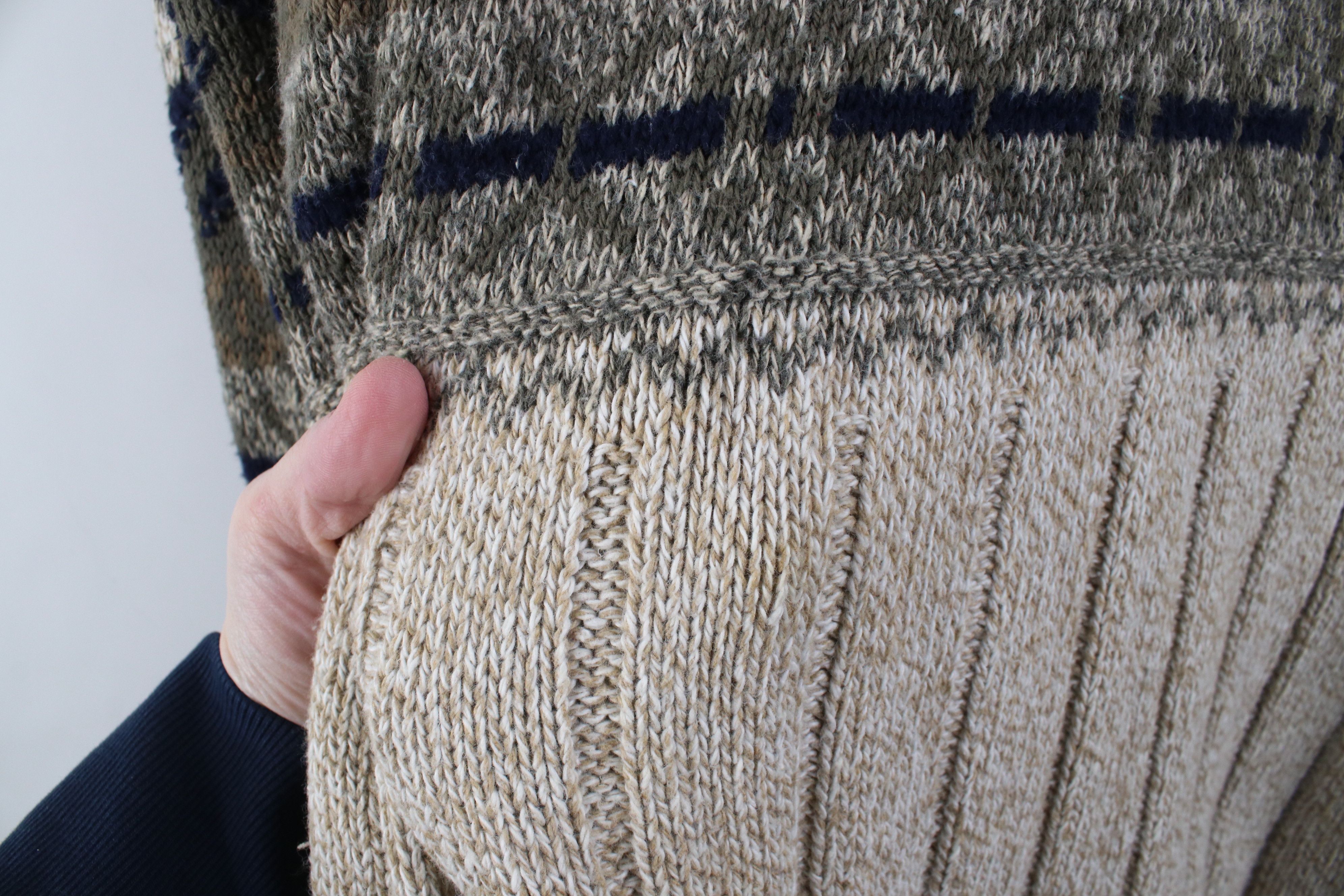 Vintage Vintage 90s Streetwear Tone Chunky Ribbed Knit Sweater USA Size US XL / EU 56 / 4 - 4 Thumbnail