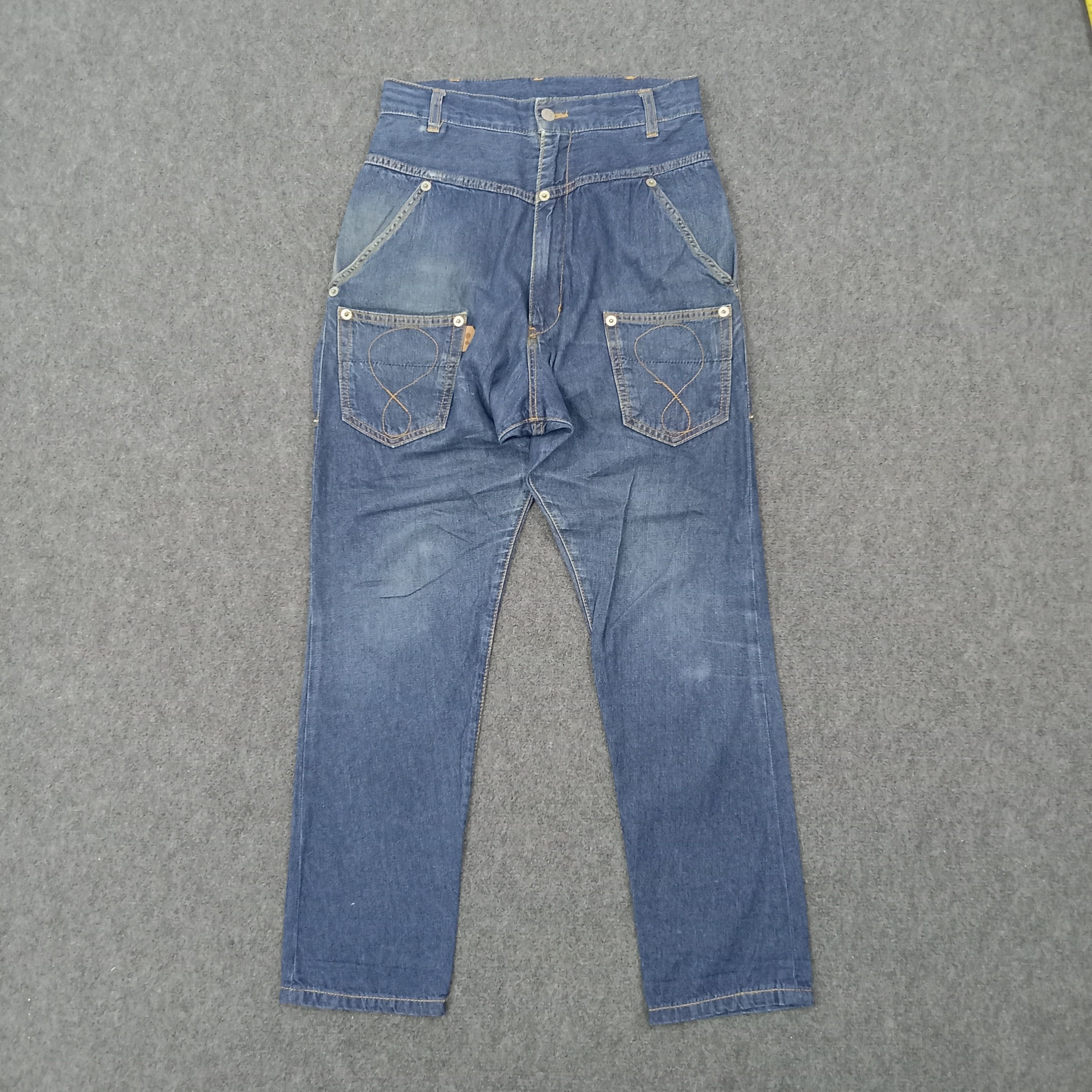 mercibeaucoup Mercibeaucoup by Issey Miyake Rare Denim Pants C265N15 Size US 27 - 1 Thumbnail
