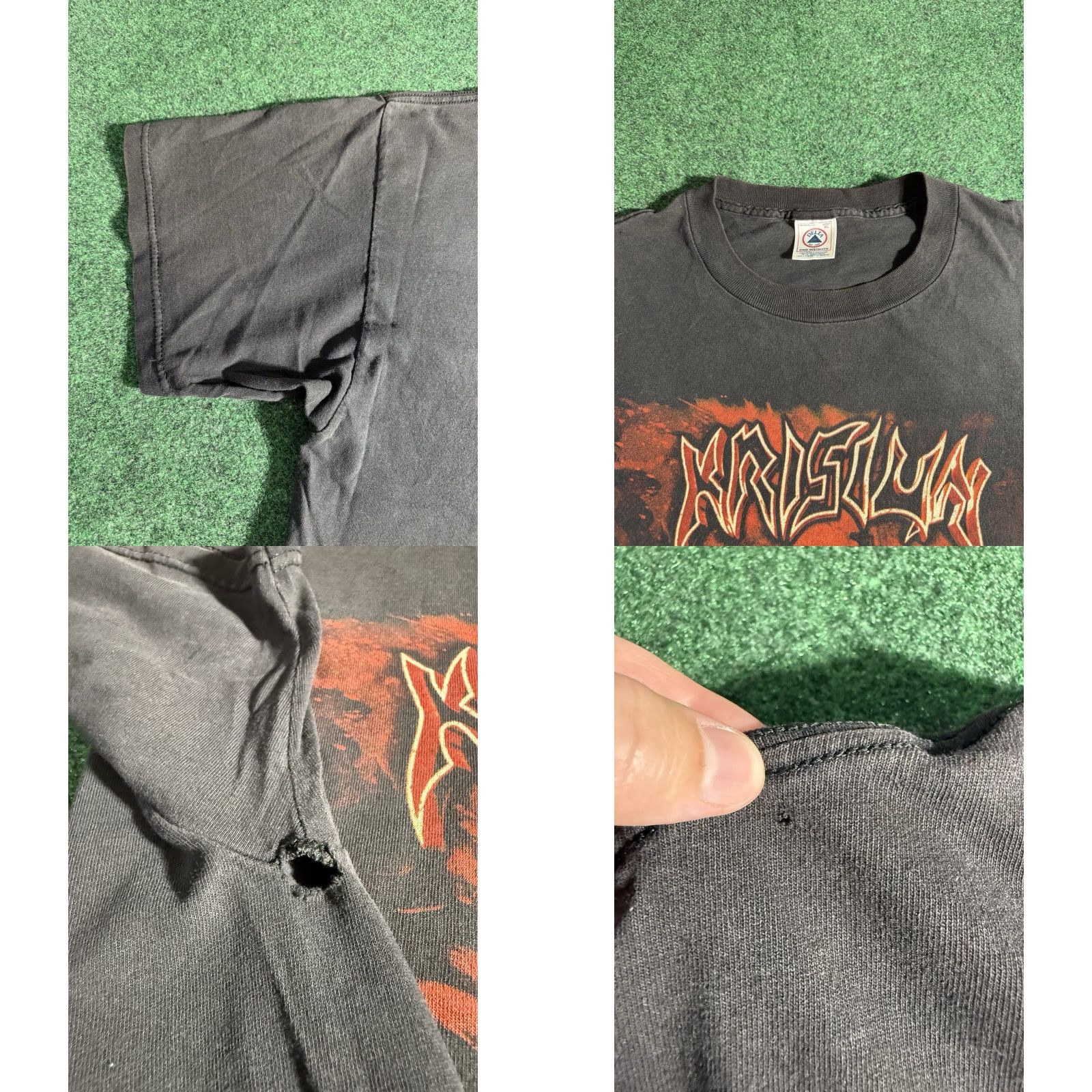 Delta VINTAGE Krisium Conquerors of Armageddon T-Shirt XL Black Death Metal Band Graphic Tee Mens Size US XL / EU 56 / 4 - 9 Thumbnail