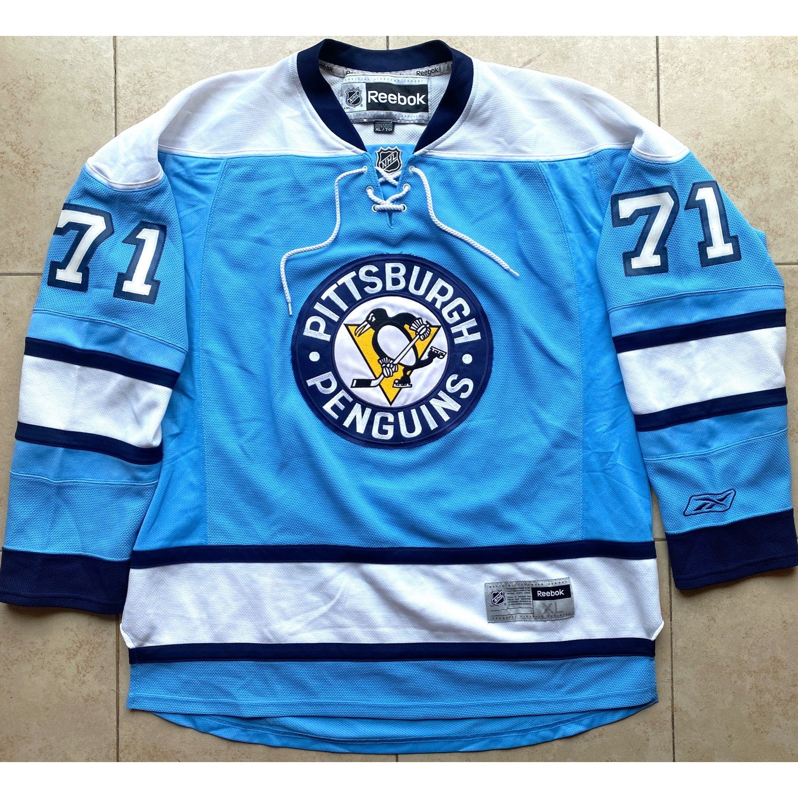NHL × Reebok MALKIN Pittsburgh Penguins 2008 RBK jersey XL blue NHL vtg Size US XL / EU 56 / 4 - 2 Thumbnail