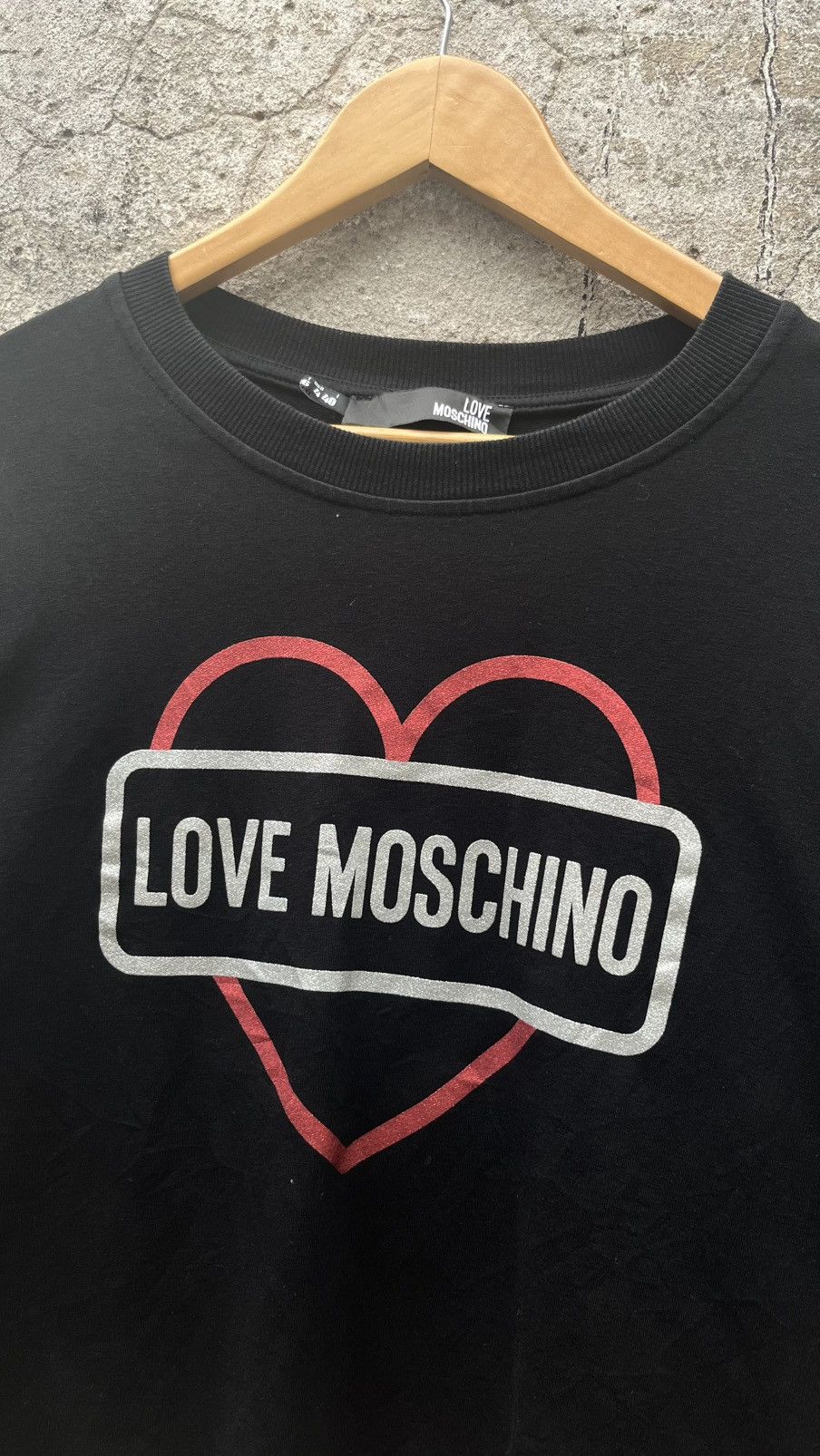 Love Moschino Love Moschino Glitter Box Logo Heart Sweatshirt Size S / US 4 / IT 40 - 2 Thumbnail