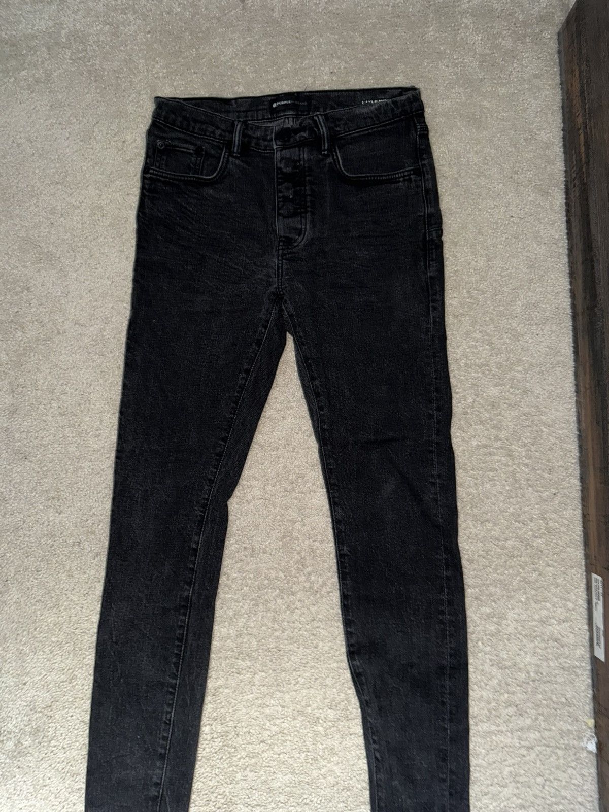 Purple Brand Purple P001 Black Raw Jeans Size US 30 / EU 46 - 2 Thumbnail