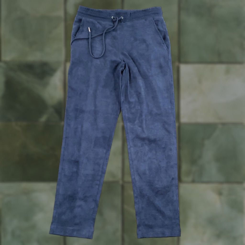 KOBI HALPERIN Kobi Halperin Pants Womens Small Navy Blue Faux Suede Joggers Pull On Lounge Size 28" / US 6 / IT 42 - 1 Thumbnail