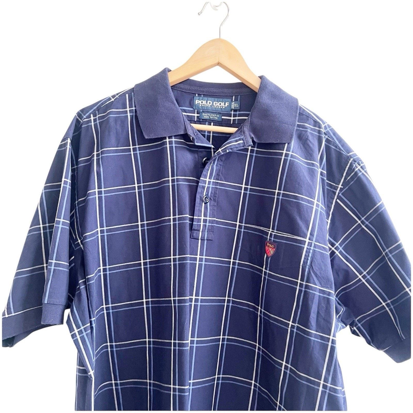 Ralph Lauren Polo Ralph Lauren Men’s Eastlyn Golf Polo Plaid Blue Size XL Size US XL / EU 56 / 4 - 5 Thumbnail
