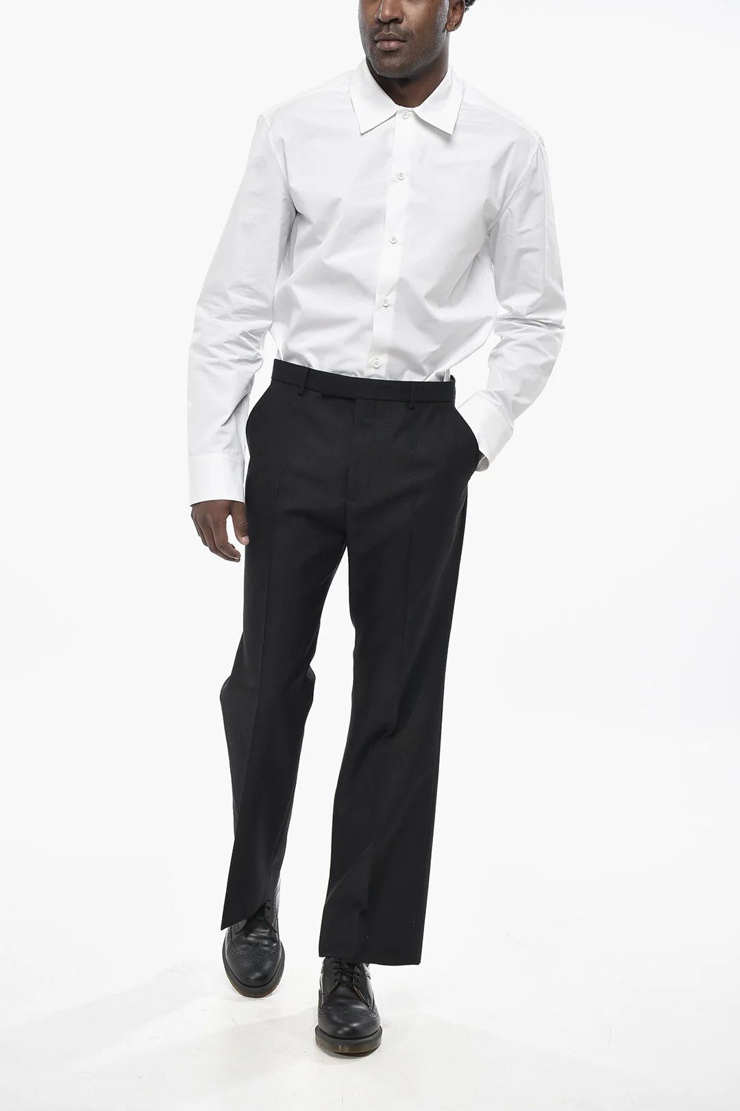 Gucci og1mm0426 Solid-Color Wool Pant in Black Size US 32 / EU 48 - 4 Thumbnail