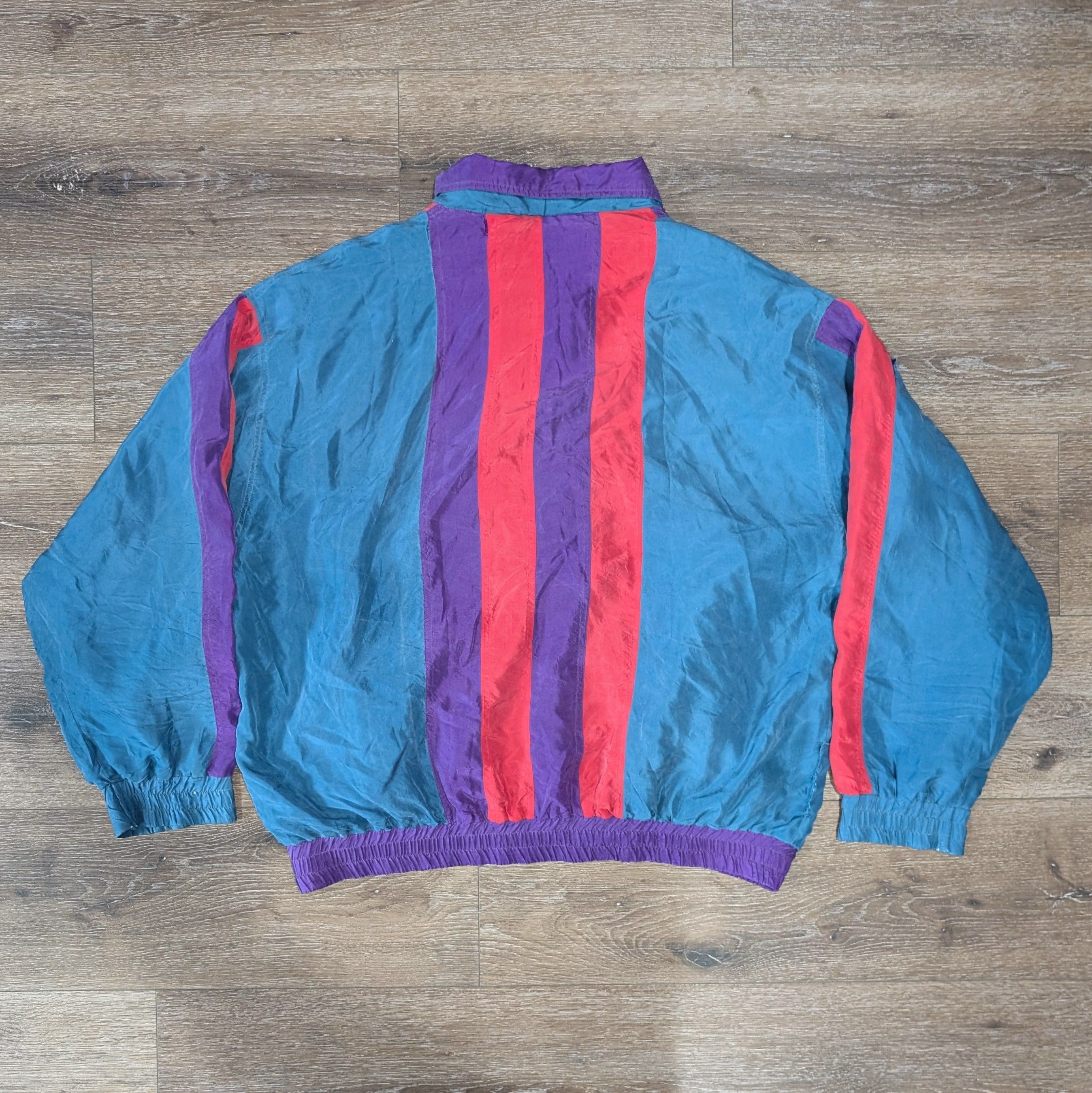 Oleg Cassini Vintage Oleg Cassini striped silk bomber jacket - SIZE XL Size US XL / EU 56 / 4 - 6 Thumbnail
