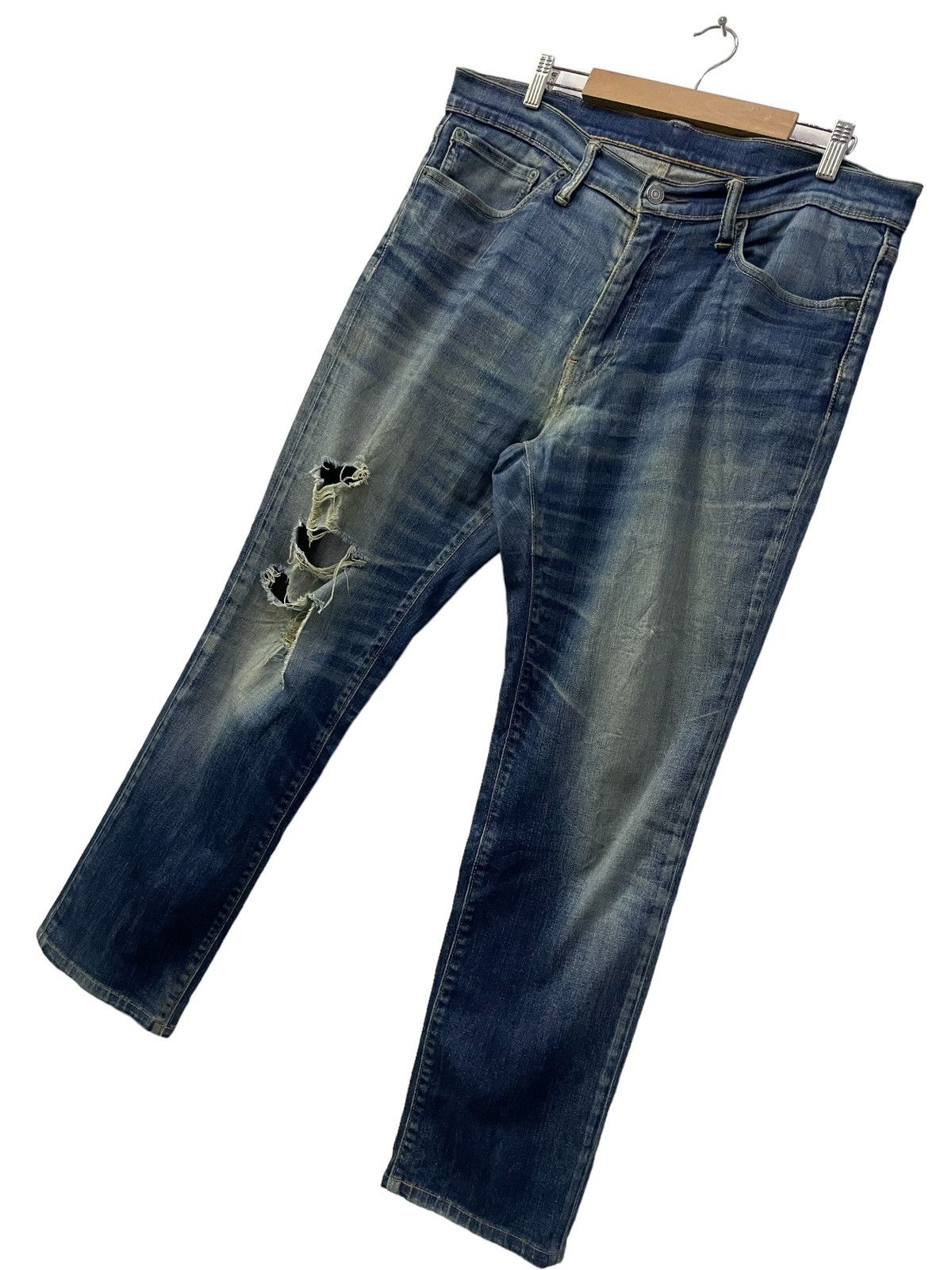 Levi's × Levi's Vintage Clothing × Vintage Vintage Levis 541 Distressed Crashed Tapered Leg Jeans Size US 34 / EU 50 - 3 Thumbnail