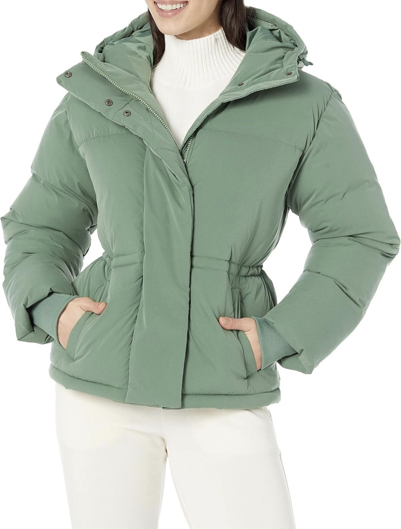 Other Amazon Essentials Women's Short Waisted Puffer Jacket Size XS / US 0-2 / IT 36-38 - 1 Thumbnail