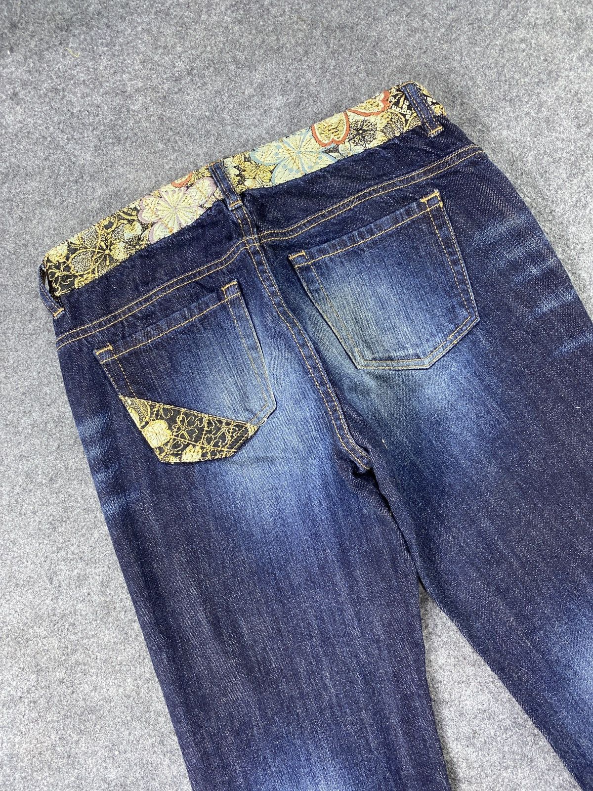 Japanese Brand × Jean Magic Square Bootcut Blue Wash Jeans - J1090 Size 28" / US 6 / IT 42 - 6 Thumbnail
