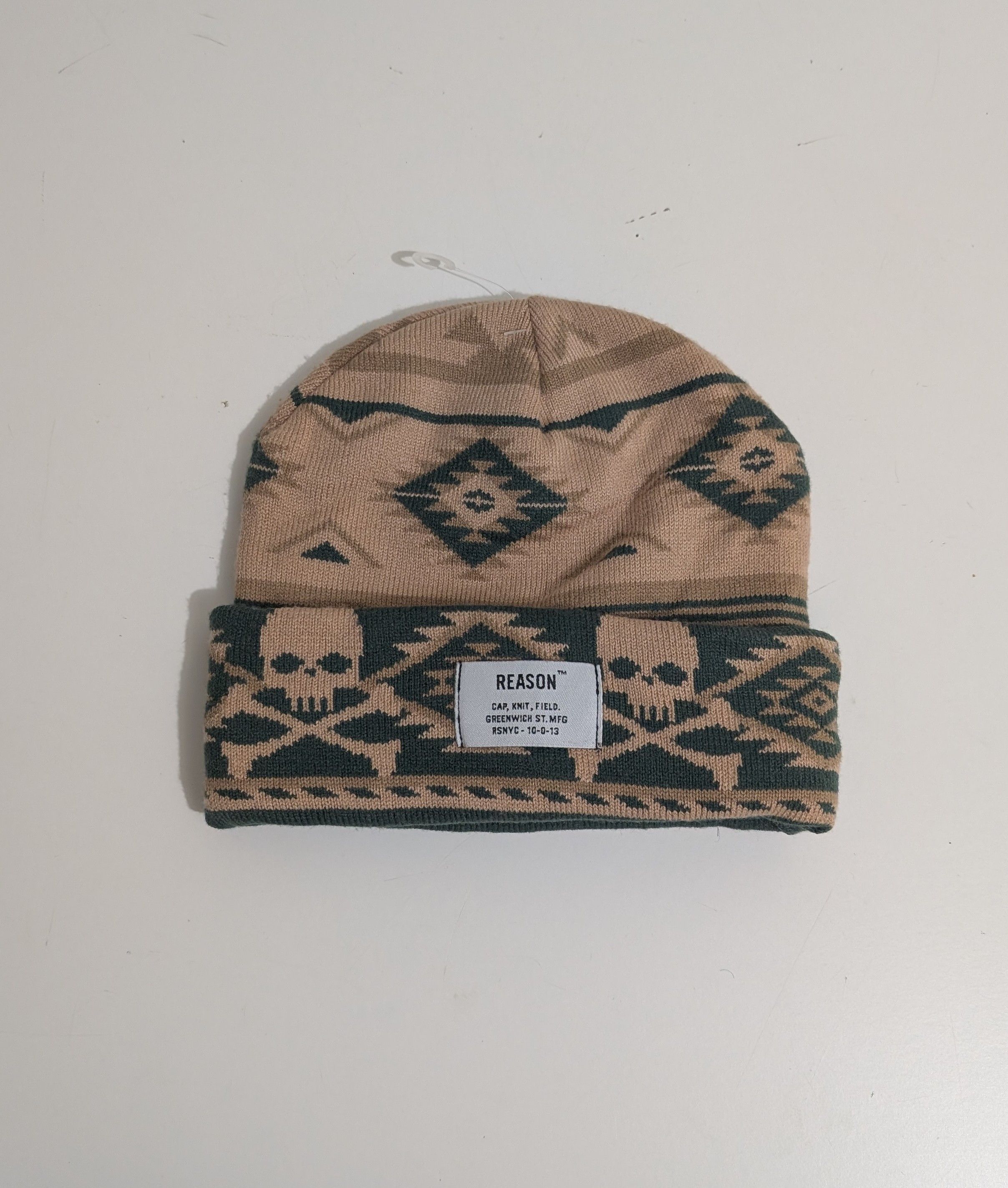 Reason Reason Brand Skull/Camo Beanie Size ONE SIZE - 1 Thumbnail