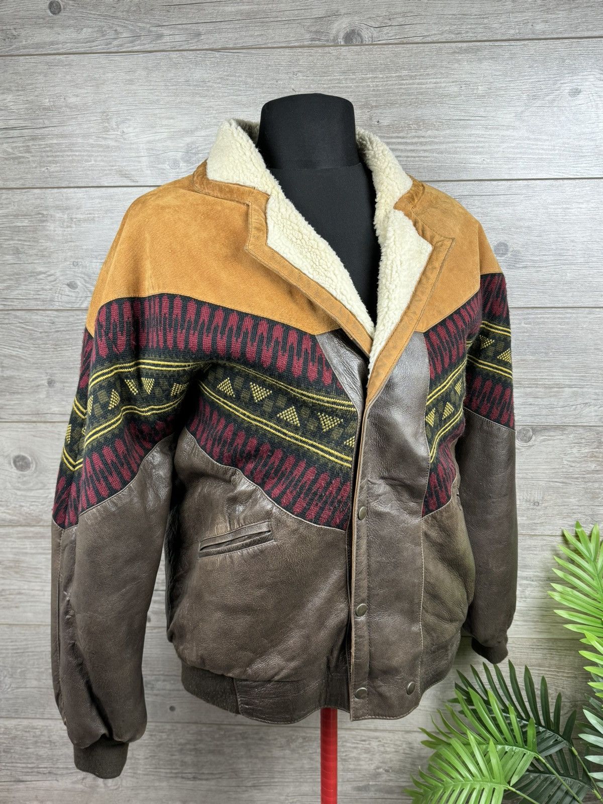 Unique warm rare vintage bomber jacket of the 80s from Skin