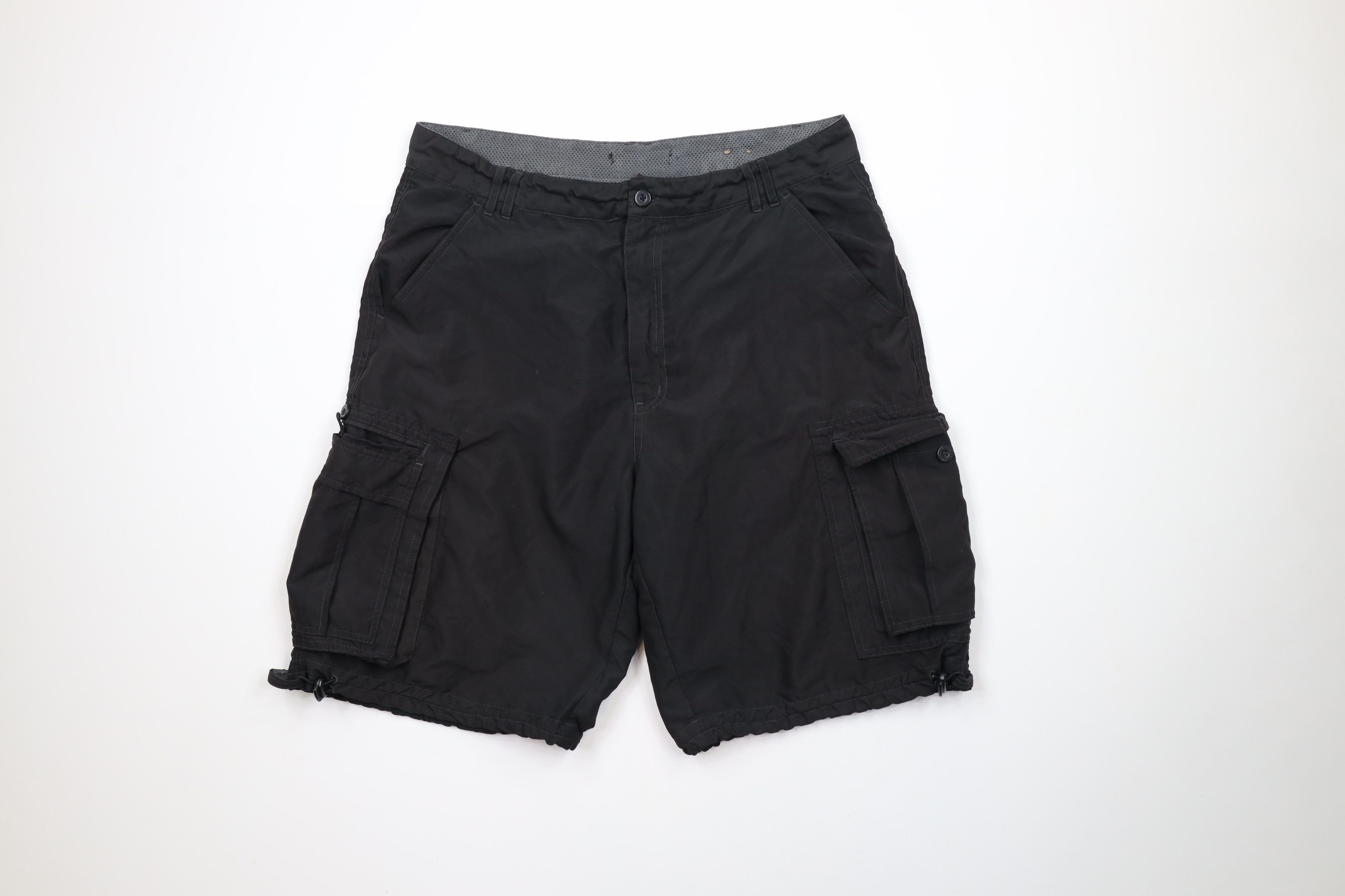 Vintage Vintage 90s Streetwear Fit Skateboard Cargo Shorts Black Size US 36 / EU 52 - 1 Thumbnail