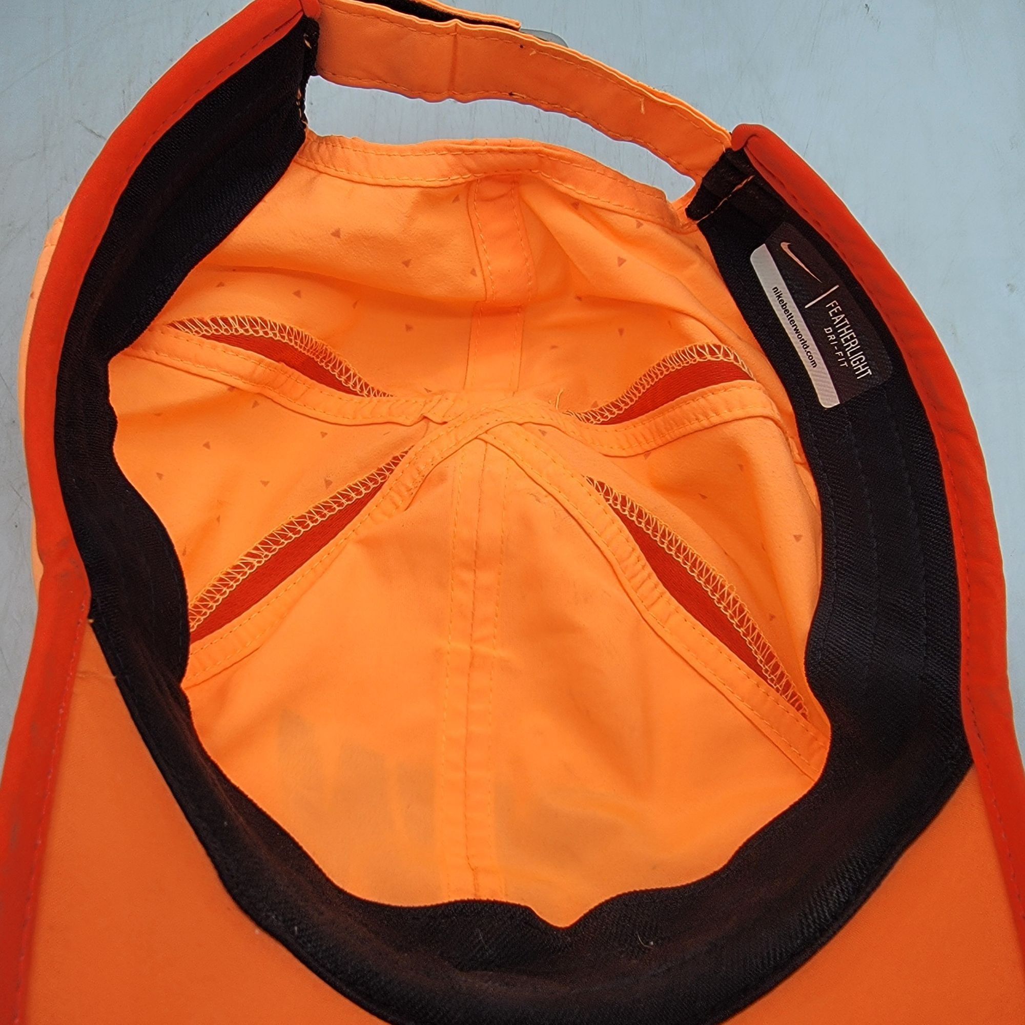 Nike Nike Featherlight Dri-Fit Athletic Running Hat Cap Mesh Oran Size ONE SIZE - 7 Thumbnail