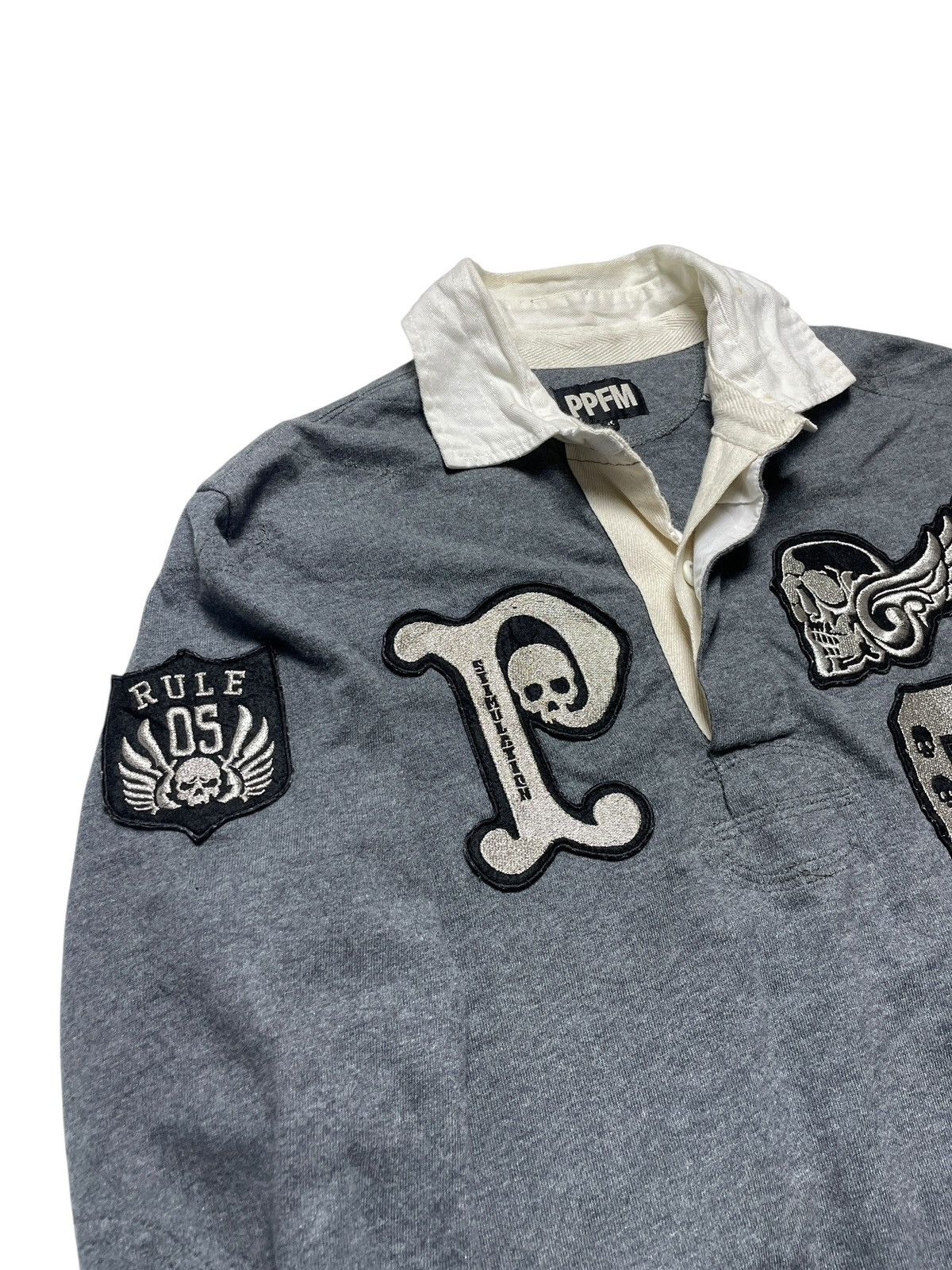 PPFM PPFM Skull Patch Longsleeve Polo Size US M / EU 48-50 / 2 - 4 Thumbnail