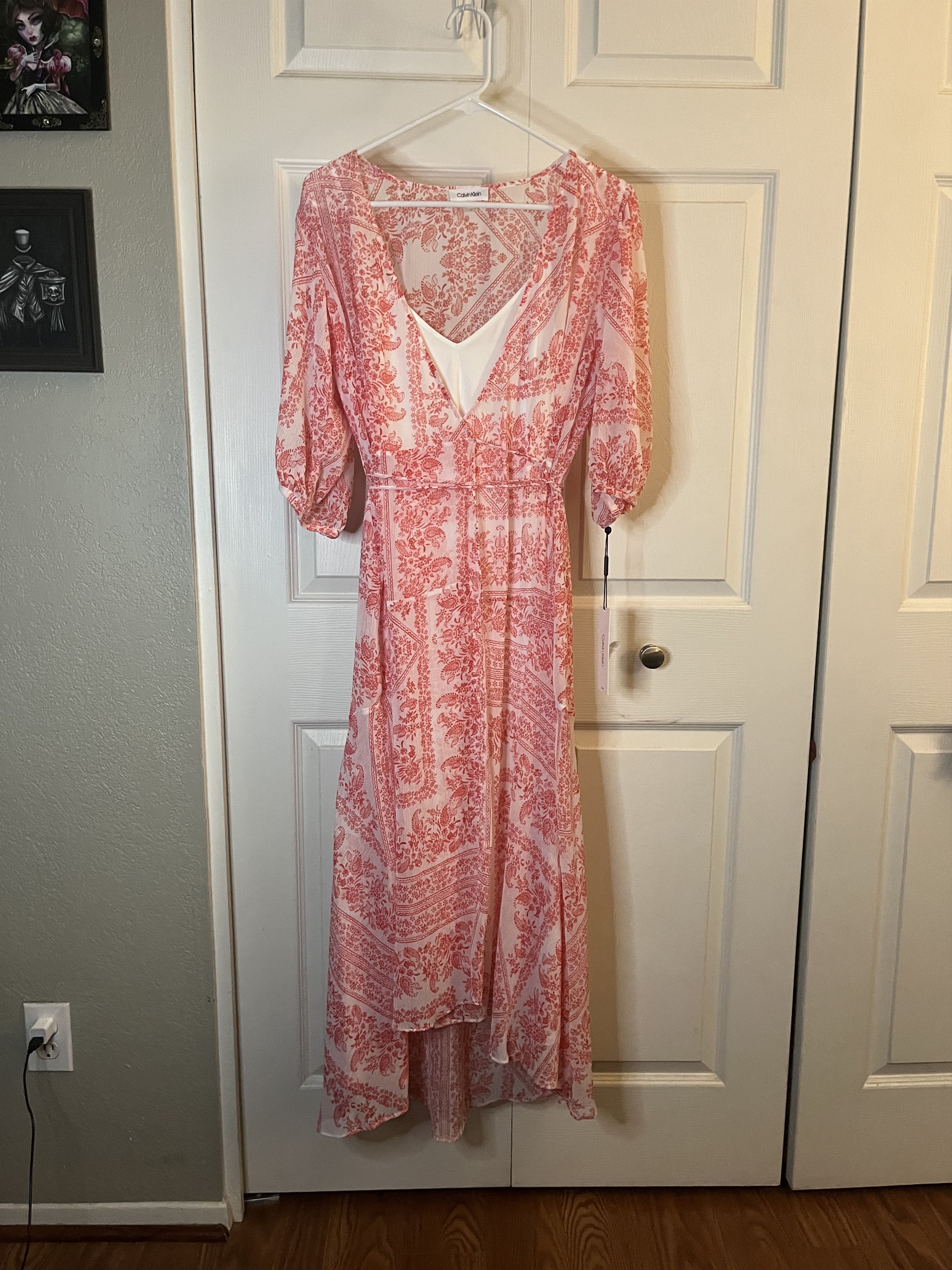 Calvin Klein NWT Calvin Klein Chiffon Wrap Dress size 12 Size XL / US 12-14 / IT 48-50 - 3 Thumbnail