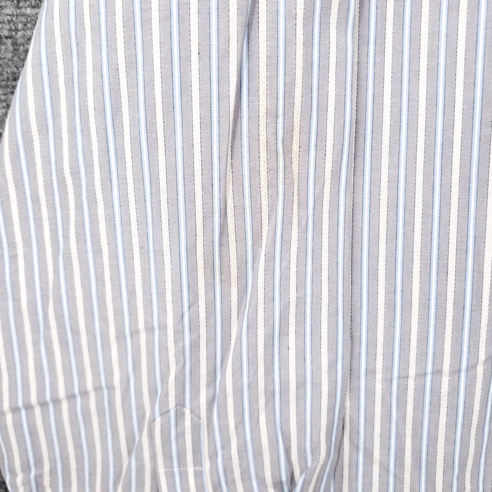Pronto Uomo Pronto Uomo Button Up Shirt Mens XL Blue Striped Pocket Long Sleeves Non Iron Size US XL / EU 56 / 4 - 6 Thumbnail