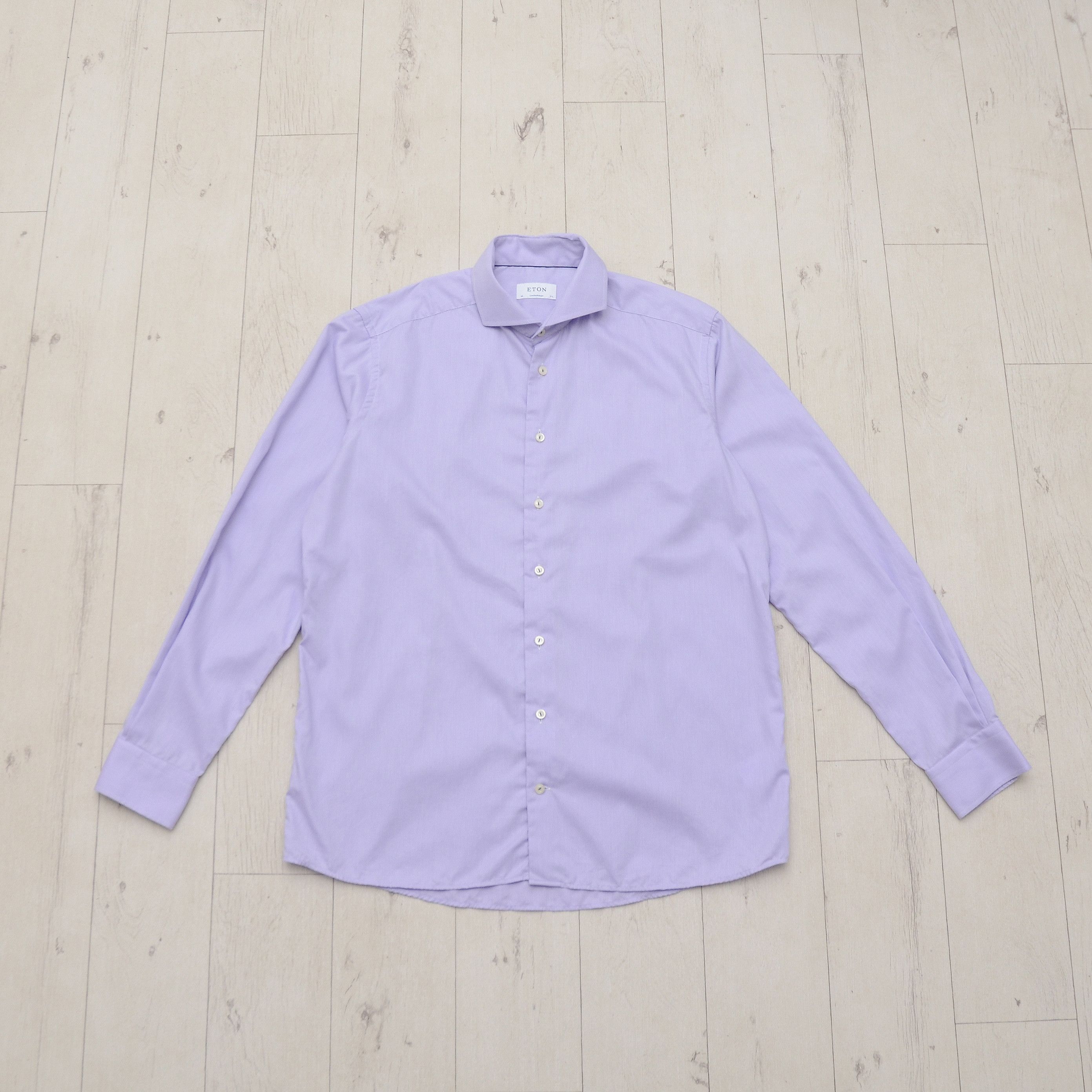 Eton Eton Contemporary Twill Formal Button Up Long Sleeve Shirt Size US L / EU 52-54 / 3 - 1 Thumbnail