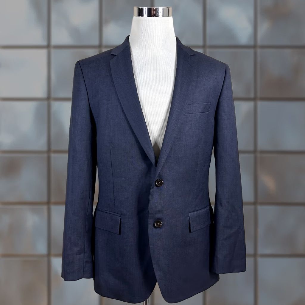 J.Crew J.CREW Thompson Sport Coat 42R Wool Dark Blue Two-Button Double-Vented Jacket/Coat Mens Regular Blue Wool 42R Deux-Button Notch Lapel Vintage No Size US XS / EU 42 / 0 - 1 Thumbnail
