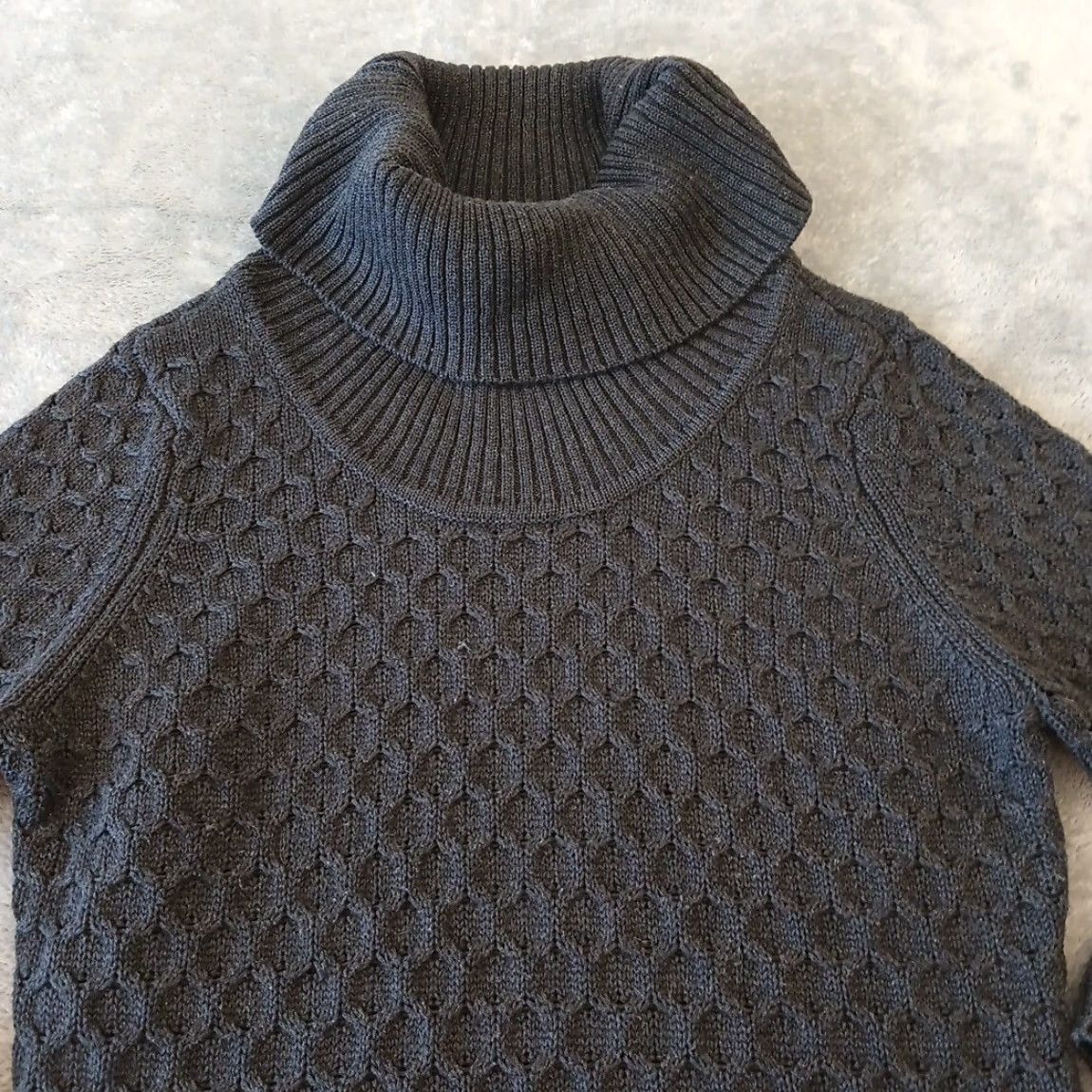 Calvin Klein Calvin Klein Sweater Dress M Gray Chunky Knit Long Sleeve Turtleneck Womens Knee Length Pullover Dry Clean Only Knit Stretch Regular Size M / US 6-8 / IT 42-44 - 3 Thumbnail