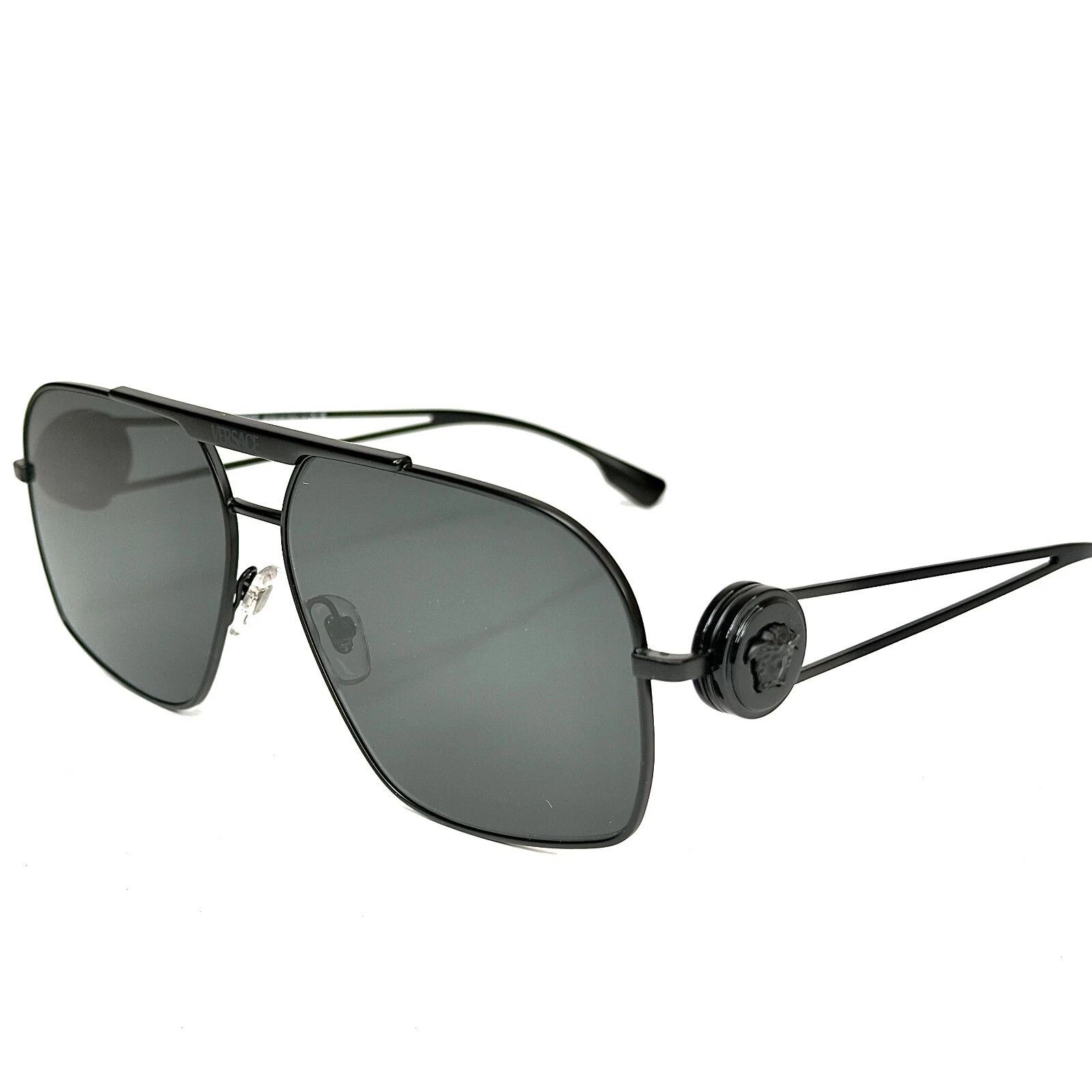 Versace VERSACE VE2269 2269 Medusa NAVIGATOR Matte Aviator Sunglass Size ONE SIZE - 8 Thumbnail