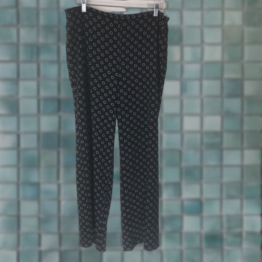 Talbots Talbots Womens Career Stretch Life Savers Print Indigo Blue Slacks Pants 14 Size 36" / US 14 / IT 50 - 1 Thumbnail