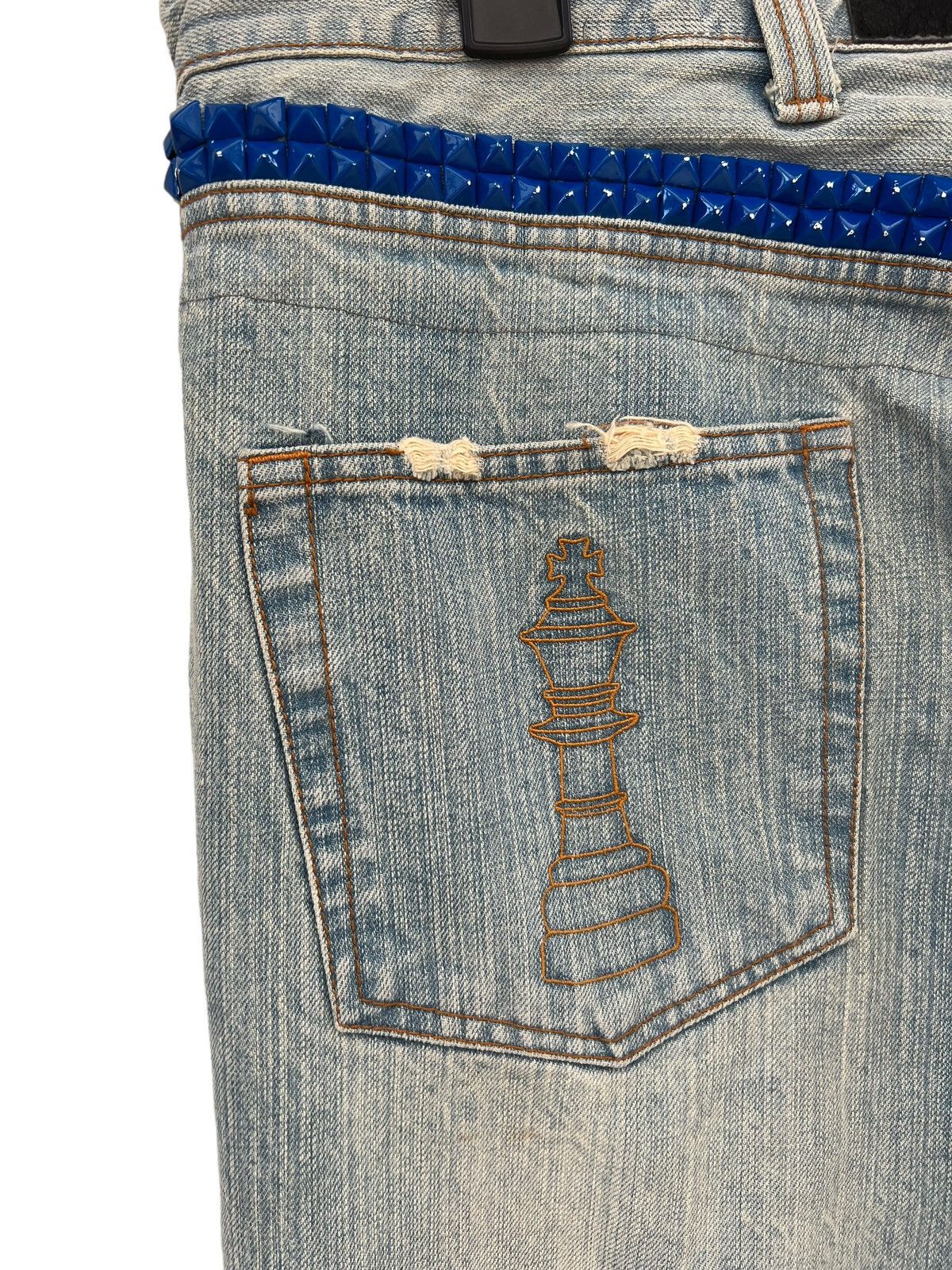 PHENOMENON PHENOMENON Japan Blue Studded Rips Ripped Baggy Denim Jeans Size US 36 / EU 52 - 16 Thumbnail