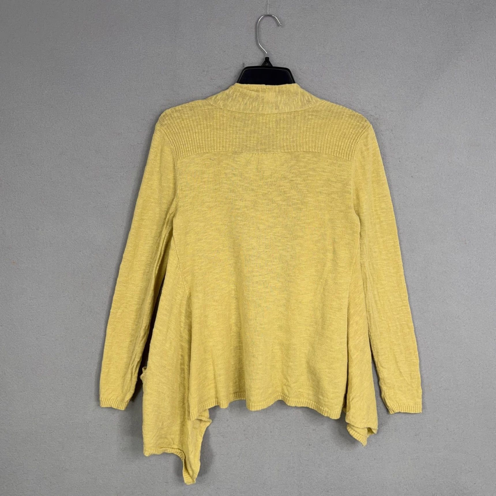 Eileen Fisher Eileen Fisher Cardigan Womens XS Yellow Open Front Draped Pockets Sweater Size XS / US 0-2 / IT 36-38 - 4 Thumbnail
