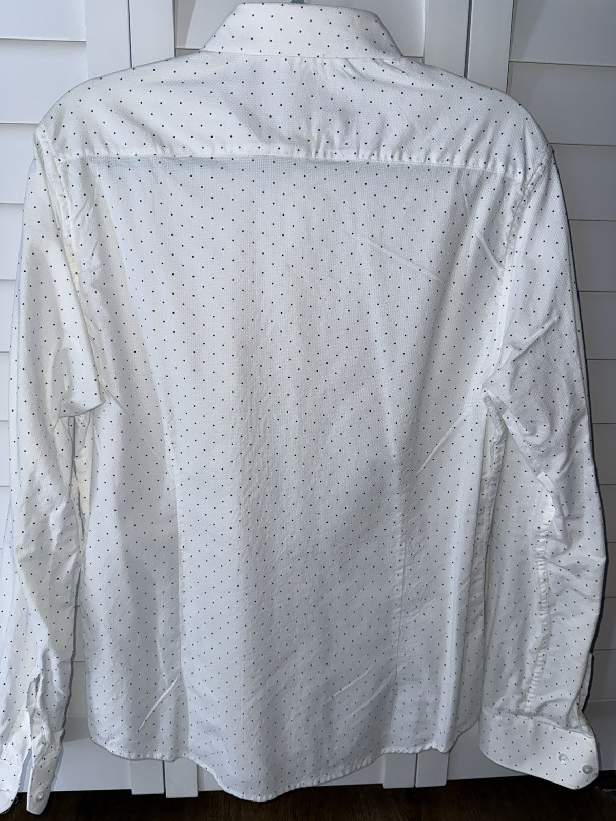 Denim & Flower Denim & Flower White Micro-Dot Button-Down Shirt Size US M / EU 48-50 / 2 - 4 Thumbnail