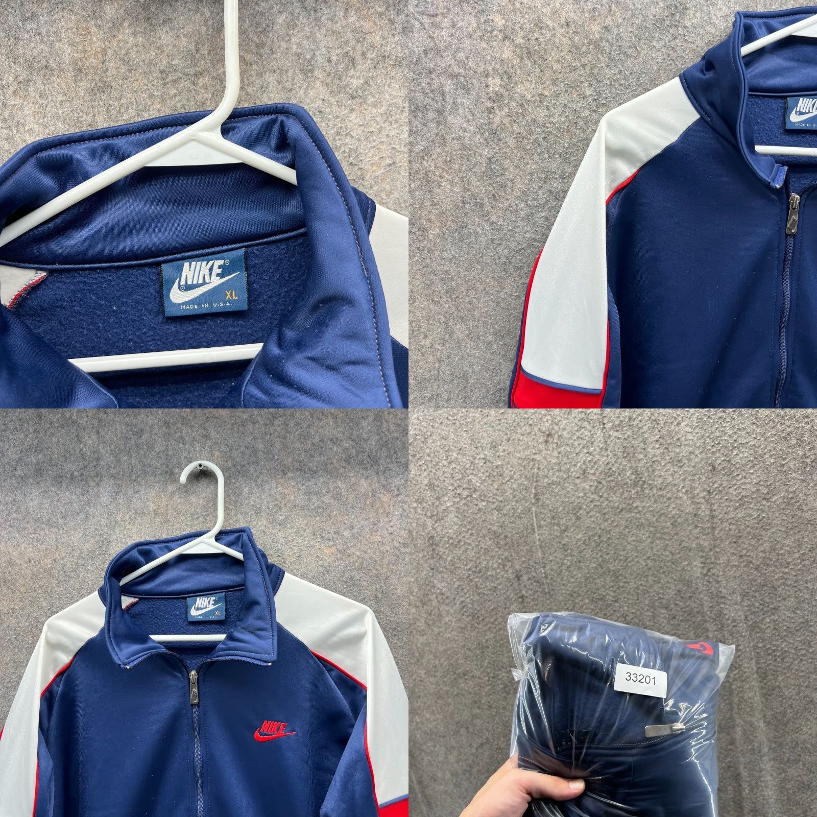 Nike VINTAGE Nike Jacket Mens XL Blue Red Full Zip Track Windbreaker Y2K USA Size US XL / EU 56 / 4 - 8 Thumbnail