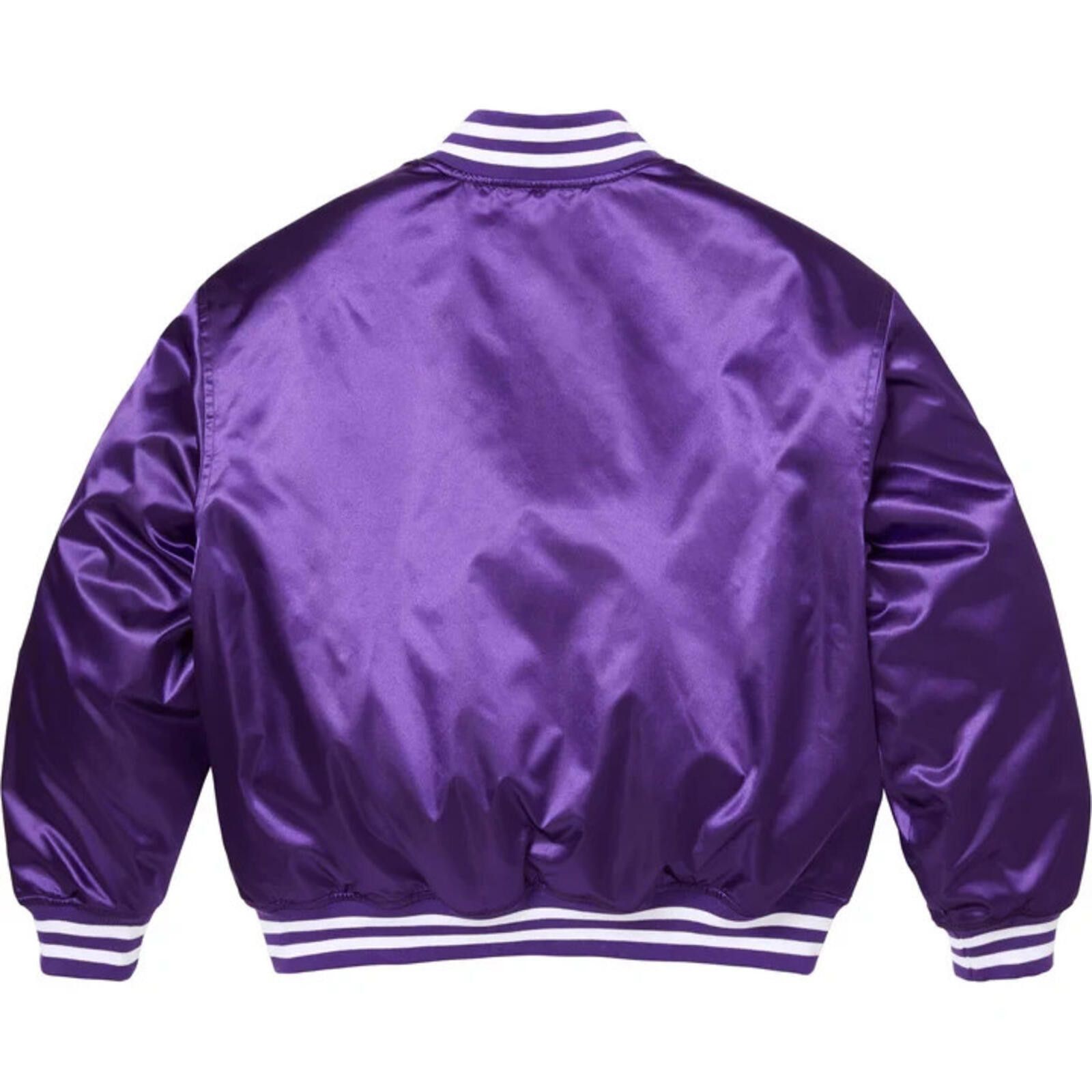 Supreme SS26 Supreme Champion Satin Varsity Jacket Purple L Size US L / EU 52-54 / 3 - 3 Thumbnail