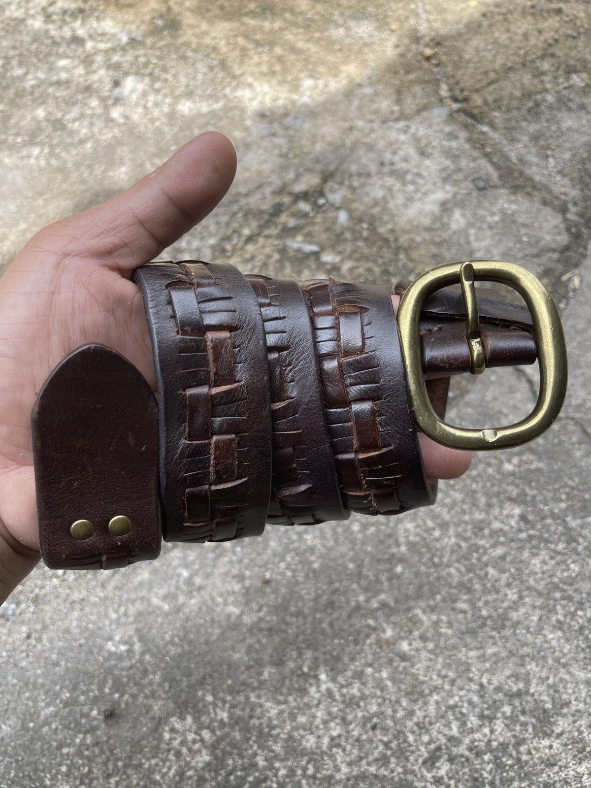 If Six Was Nine Last Drop🔥Rare🔥Buckaroo Cow Leather Belt Size ONE SIZE - 4 Thumbnail