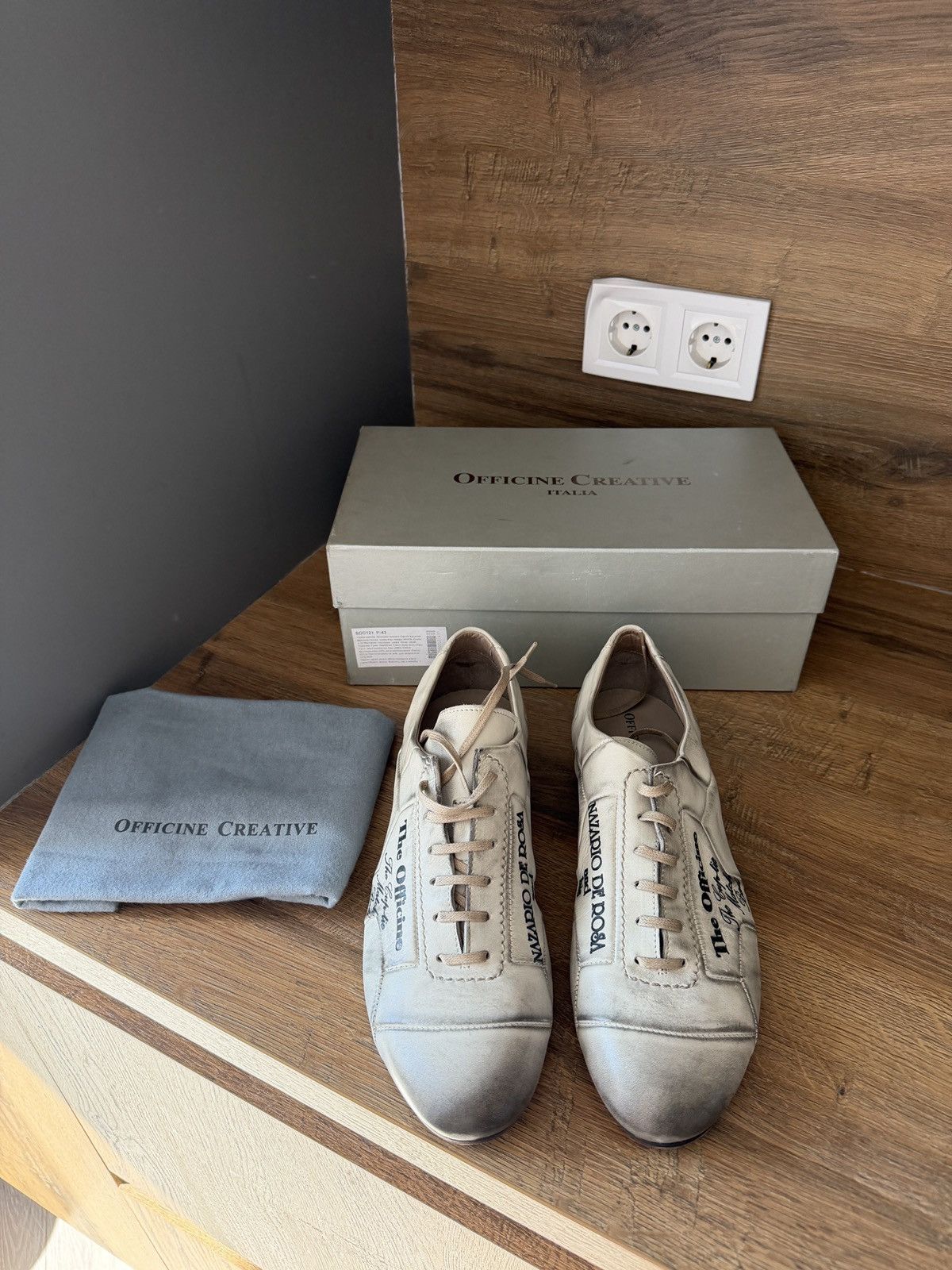 Officine Creative Officine Creative Vintage Distressed Low Top Sneakers Size US 10 / EU 43 - 2 Thumbnail
