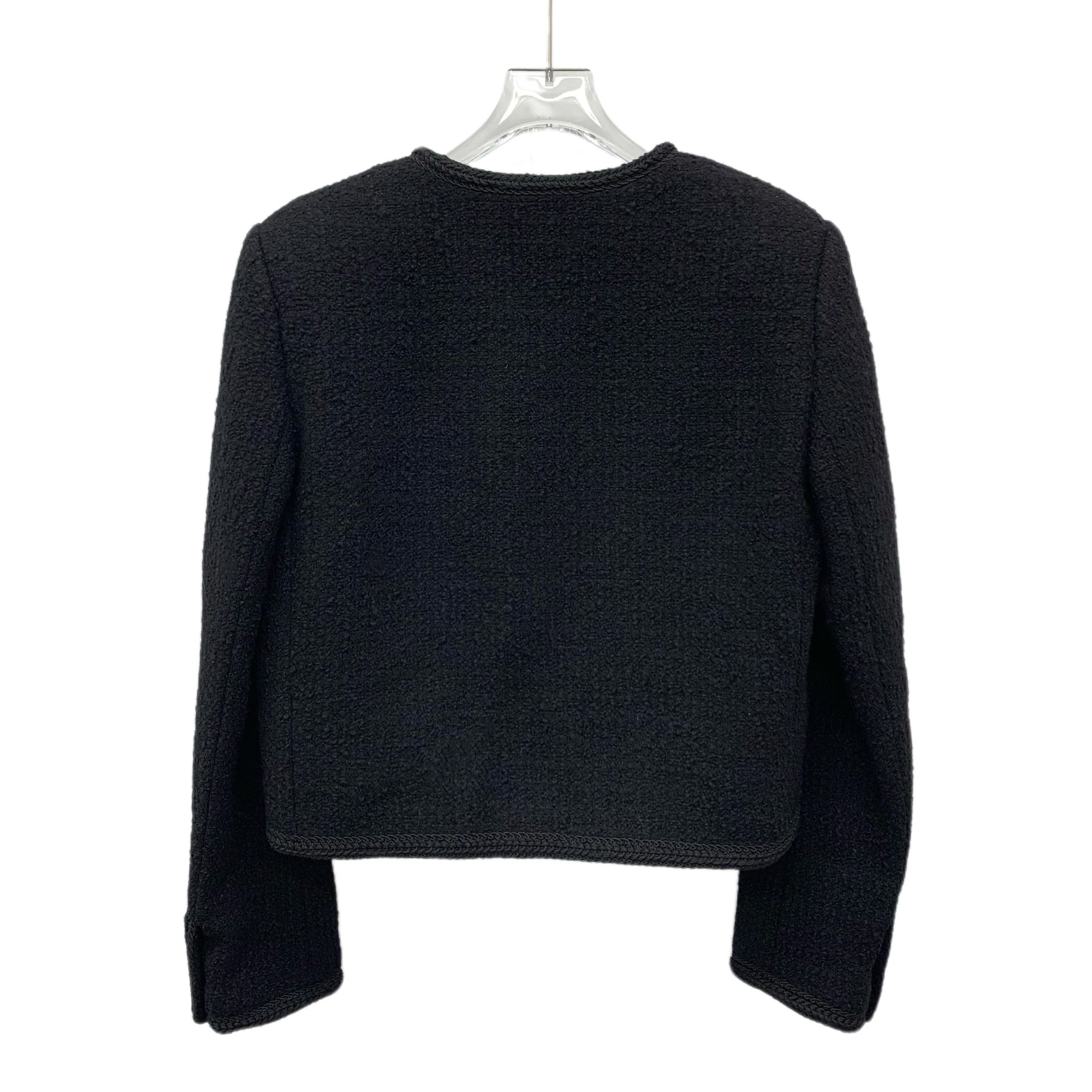 Celine Celine Tweed Wool Jacket Black (40) Size S / US 4 / IT 40 - 2 Thumbnail