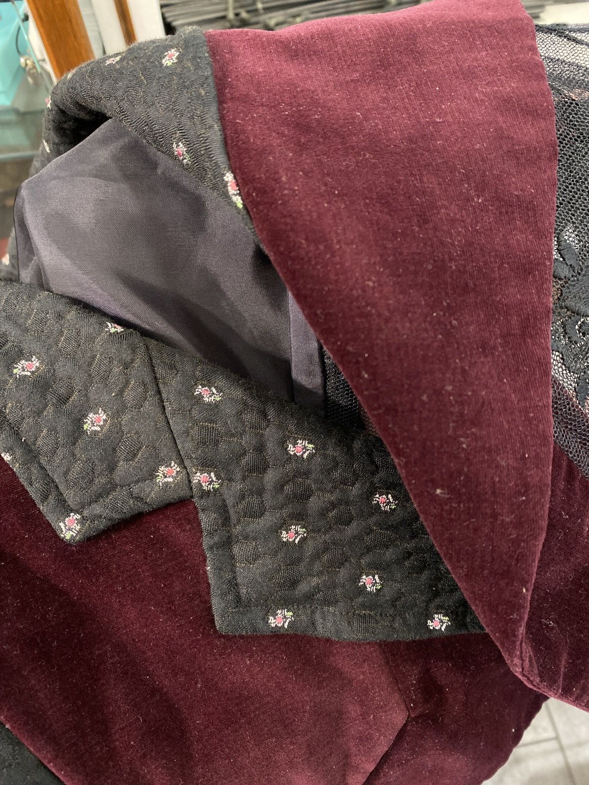 Comme des Garcons × Rei Kawakubo Comme des Garçon blazer with velvet and tulle inserts Size S / US 4 / IT 40 - 6 Thumbnail
