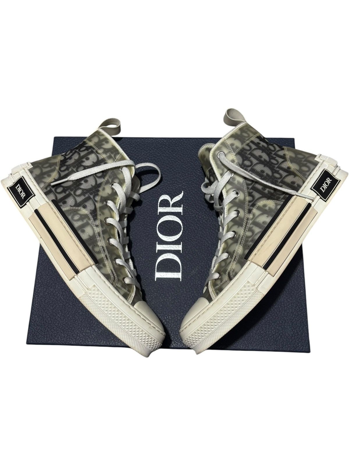 Dior 8 41 Dior B23 Oblique High Top Sneaker Trainer Converse logo Size US 8 / EU 41 - 1 Thumbnail