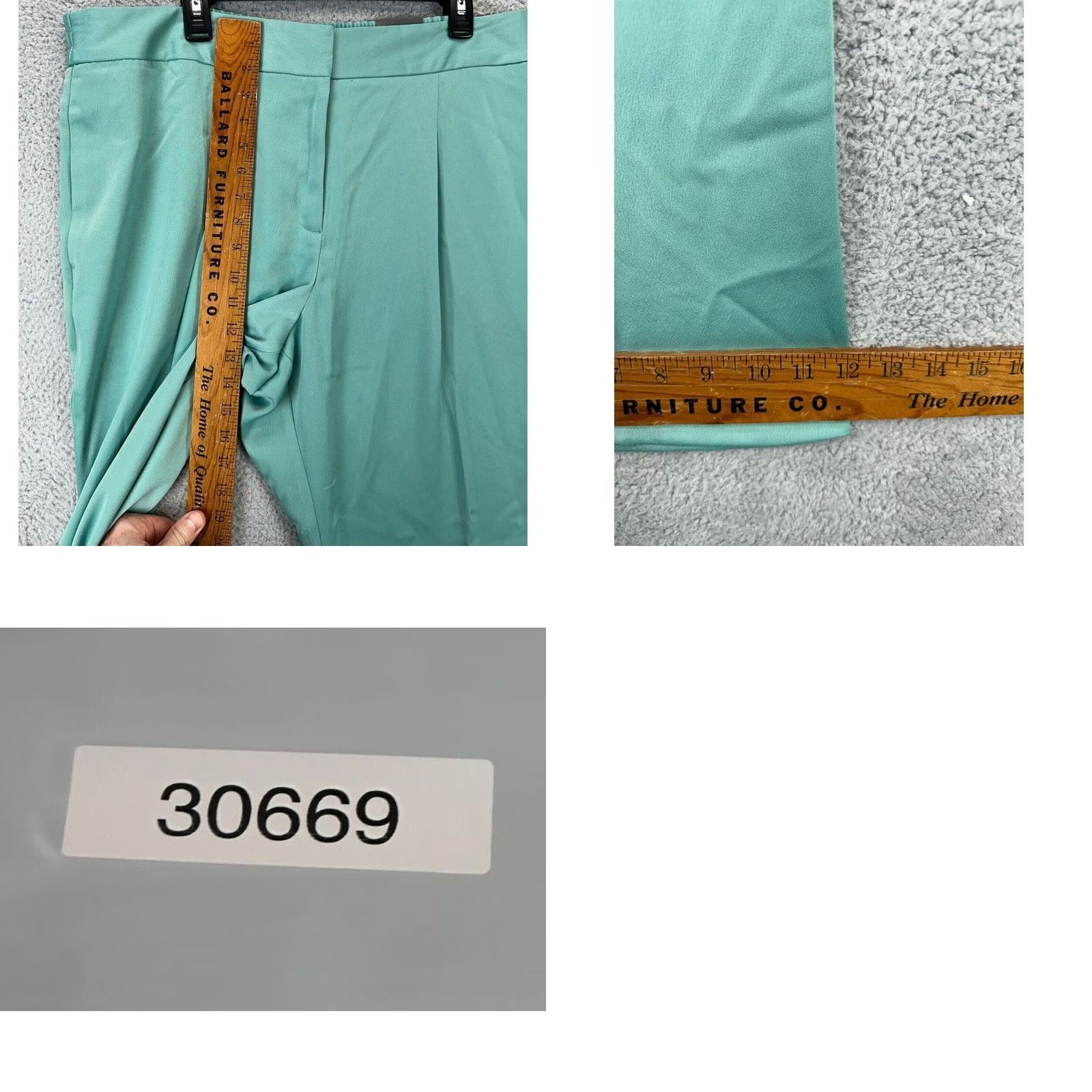 Worthington Worthington Cropped Pants Womens P2XL Petite Teal Wide Leg High Rise NEW Size 40" / US 18 - 8 Thumbnail
