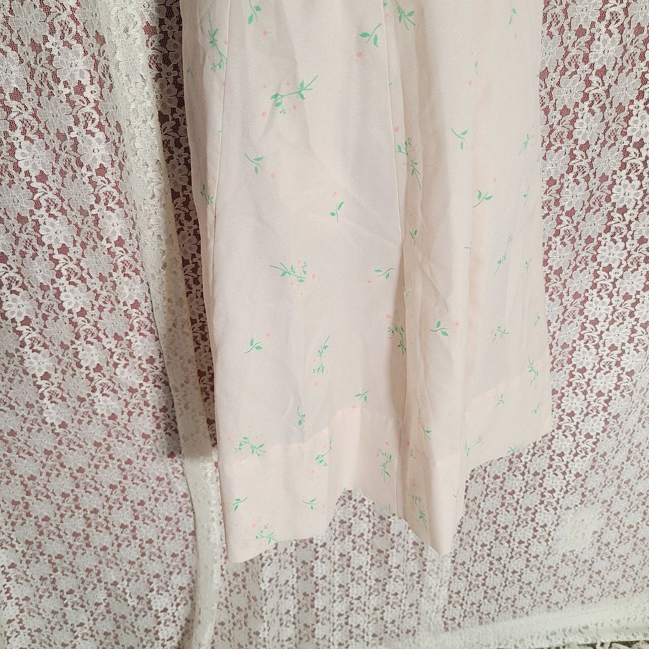 Handmade Vintage 60s handmade white floral print dress size medium Size M / US 6-8 / IT 42-44 - 6 Thumbnail