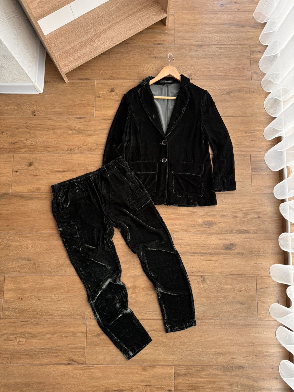 Luisa Cerano × Vintage Vintage Luisa Cerano Luxury Royal Green Velour Set Suit Size M / US 6-8 / IT 42-44 - 10 Thumbnail